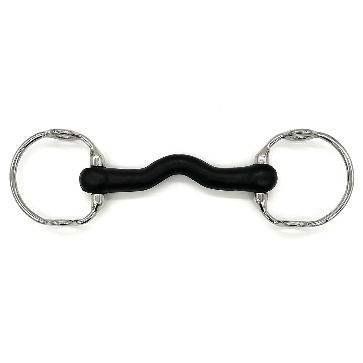 AJR Hard Rubber Medium Port Gag Bit for Horse Training - Durable Equestrian Bit for Western & English Riding, Comfortable Mouthpiece for Better Control