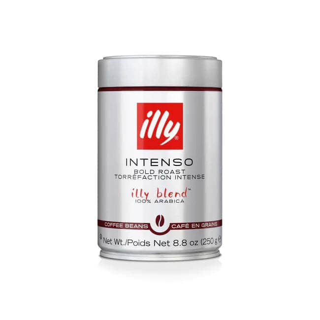 Illy Intenso Dark Roast Whole Bean Coffee - 250g (8.8oz) Premium Italian Espresso Beans for Home Brewing & Gifting