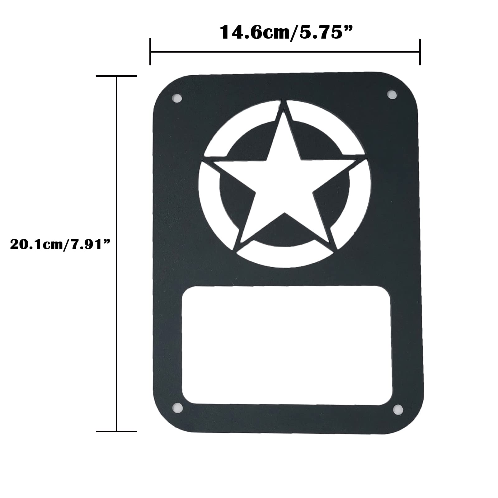 2-Pack Rear Tail Light Covers & Guards for 2007-2018 Jeep Wrangler JL JK - Durable Star Design Accessories - Perfect for Off-Roading & Adventure Protection