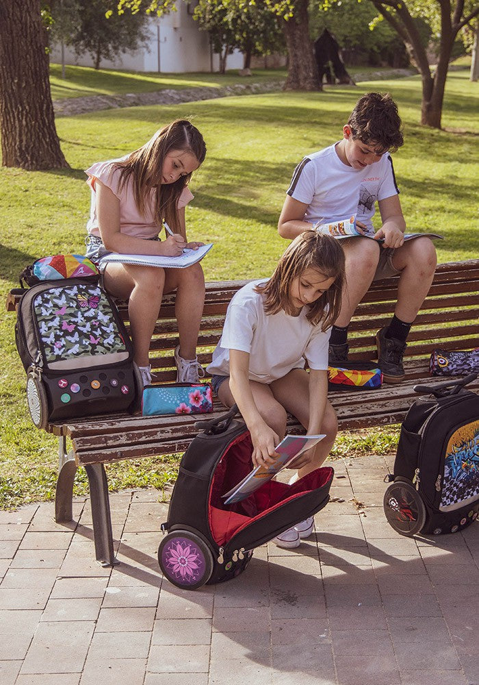Nikidom Roller UP Trolley School Backpack with Wheels - Lightweight Travel Luggage for Kids & Teens - Perfect for School, Travel, and Daily Commute