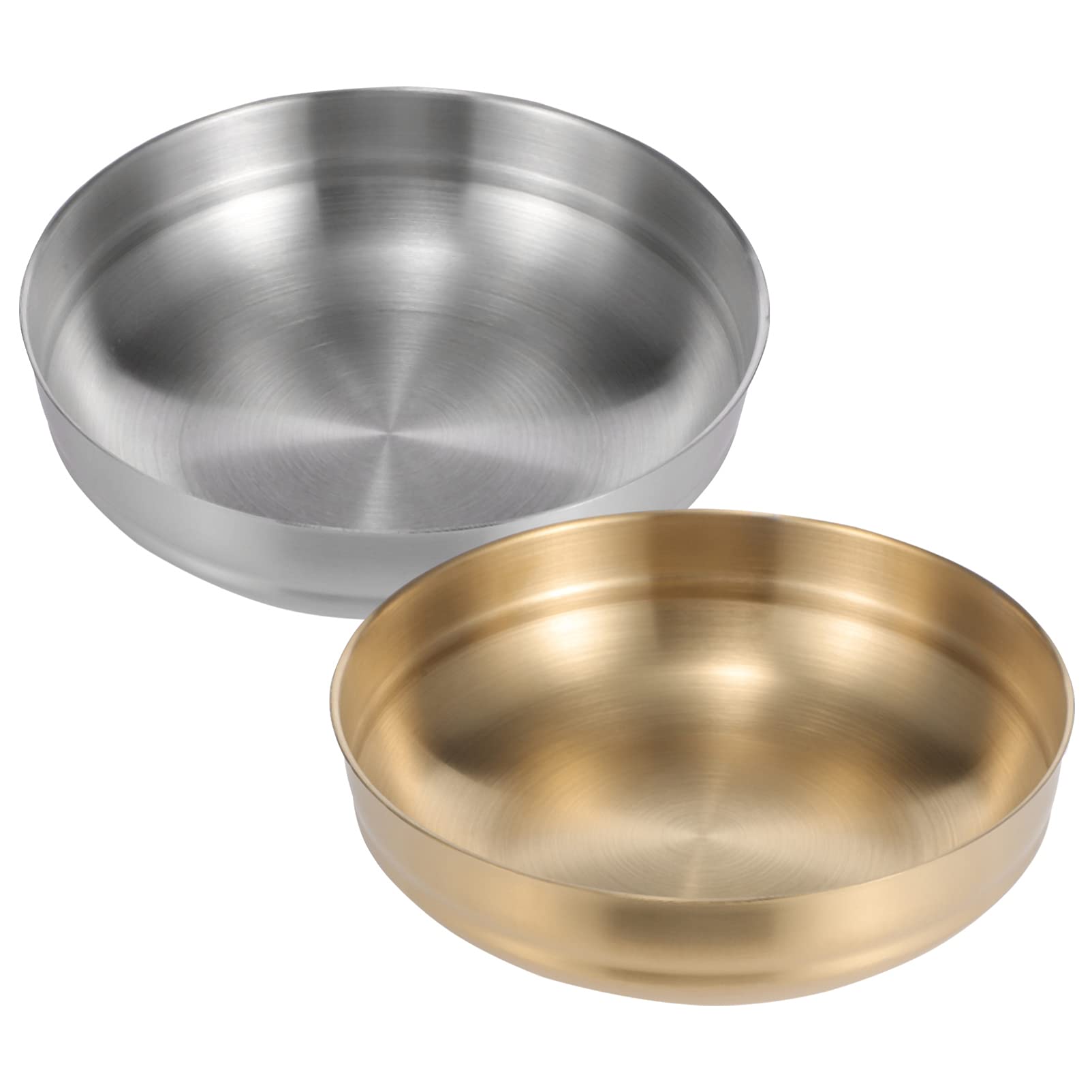 Happyyami 2-Pack Stainless Steel Bowls - Korean Cold Noodle, Soup, Salad Bowls for Home & Restaurant Use