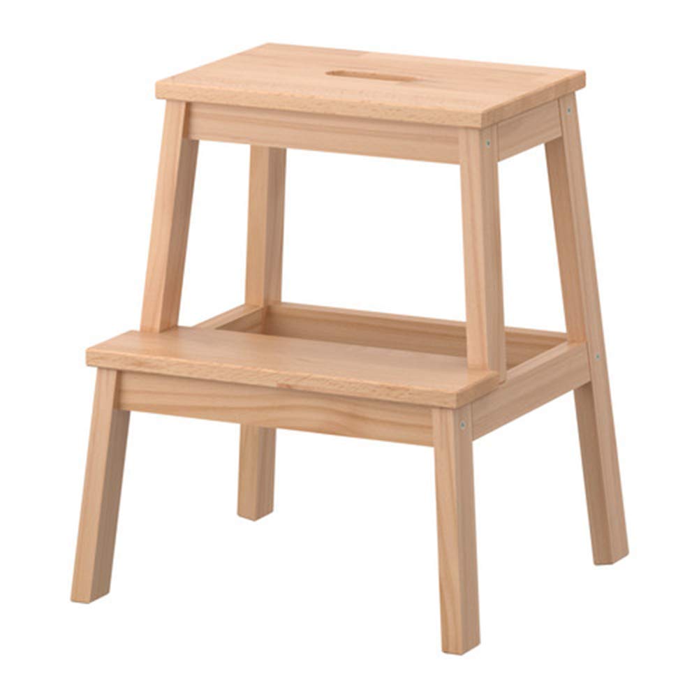 Solid Wood Step Stool for Home - Dual Purpose Indoor Ladder & Shoe Stool - Wooden Step Chair with Non-Slip Feet | Perfect for Kitchen, Bathroom, Kids Room & Reaching High Shelves