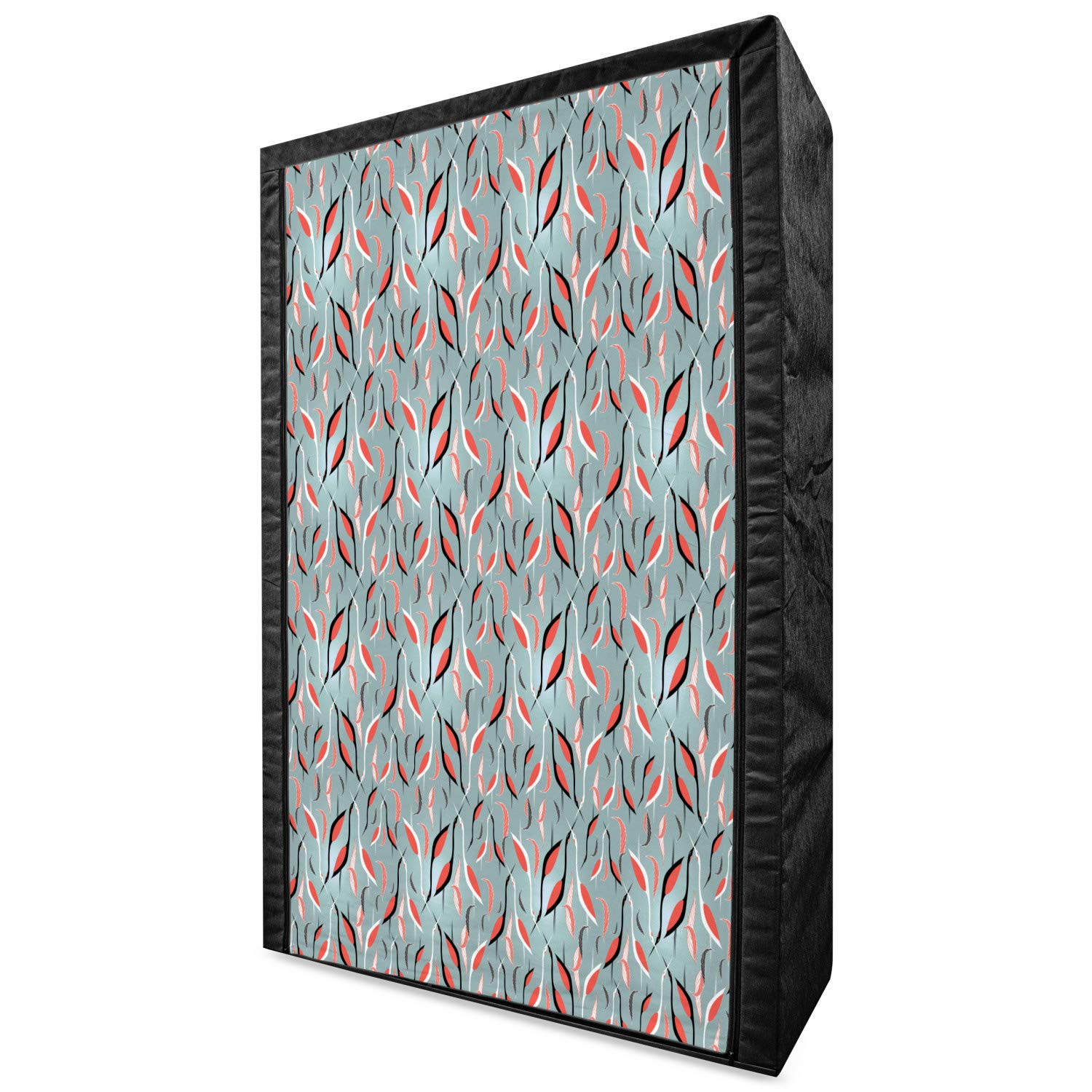 Ambesonne Portable Fabric Wardrobe with Heron & Leaves Design - 42.5