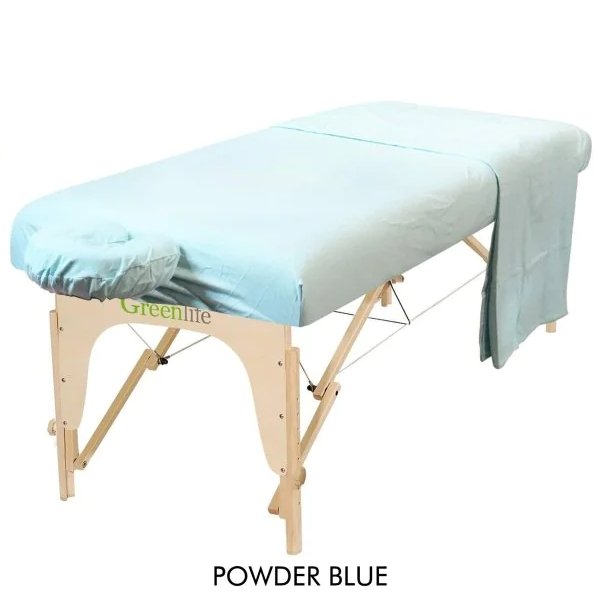 3-Piece Flannel Massage Table Sheet Set - Soft & Durable for Spa, Salon, and Home Massage Therapy Use