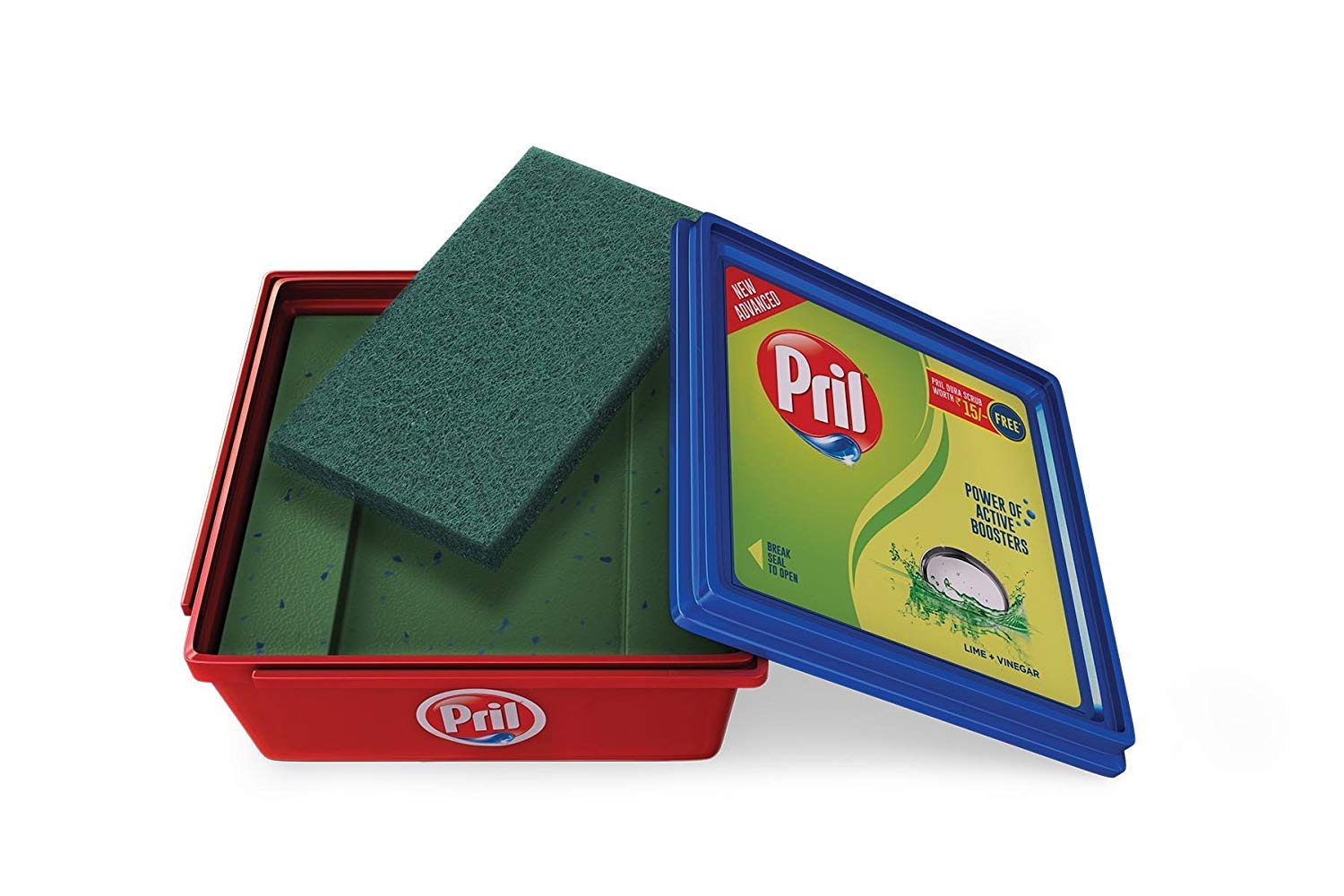 Pril Dish Wash Bar - 500g (Pack of 2) with Free 2 Dura Scrub | Effective Hand Dishwashing Soap for Kitchen, Sink, and Utensils | Long-Lasting & Gentle on Skin
