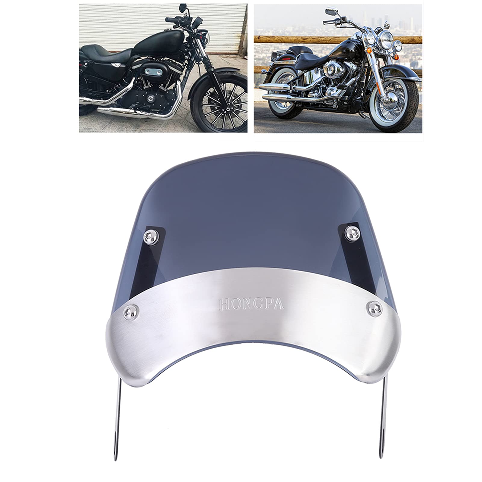 Universal Motorcycle Fairing & 5-7in Headlight Windshield - Wind Deflector for Cruiser Bikes