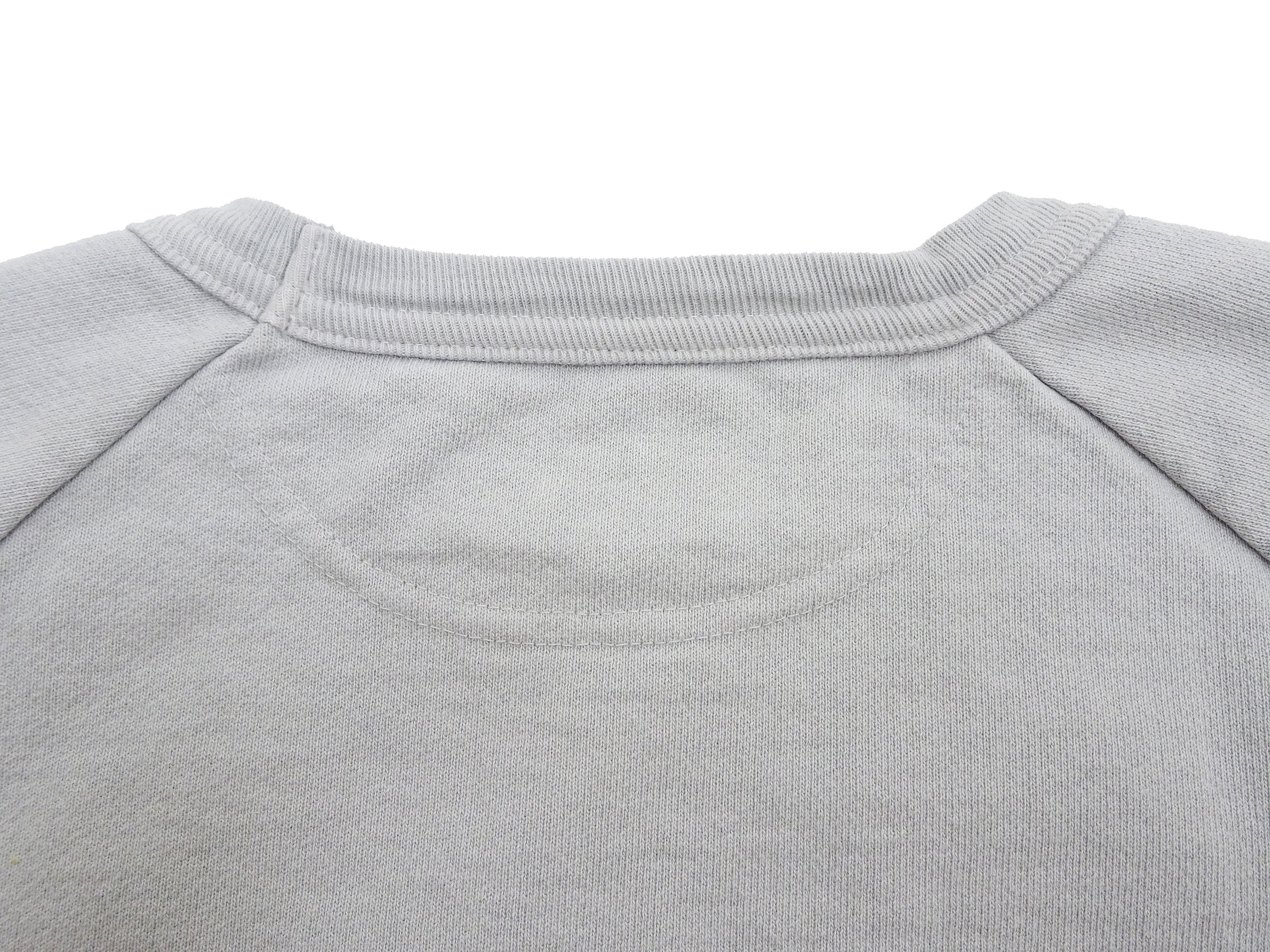 Japan Blue Jeans Men's Long Sleeve French Terry T-Shirt - Casual Plain Crew Neck Raglan Sleeve Inlay Shirt JBKN1001 Light Gray - Perfect for Streetwear & Everyday Comfort
