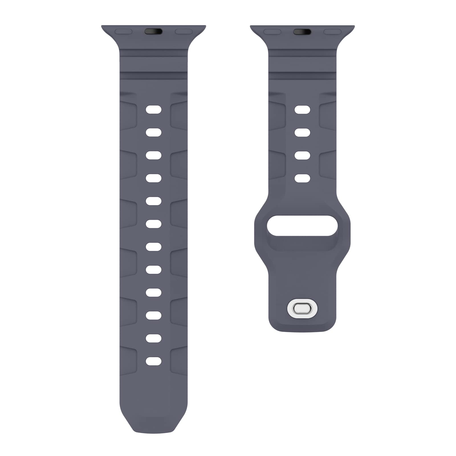 Recoppa Soft Silicone Replacement Band for Apple Watch Ultra 2/Series 9/8/7/6/5/4/SE - Compatible with 42mm/44mm/45mm/49mm - Durable Strap for Men & Women - Perfect for Workouts, Swimming & Daily Wear (Black)