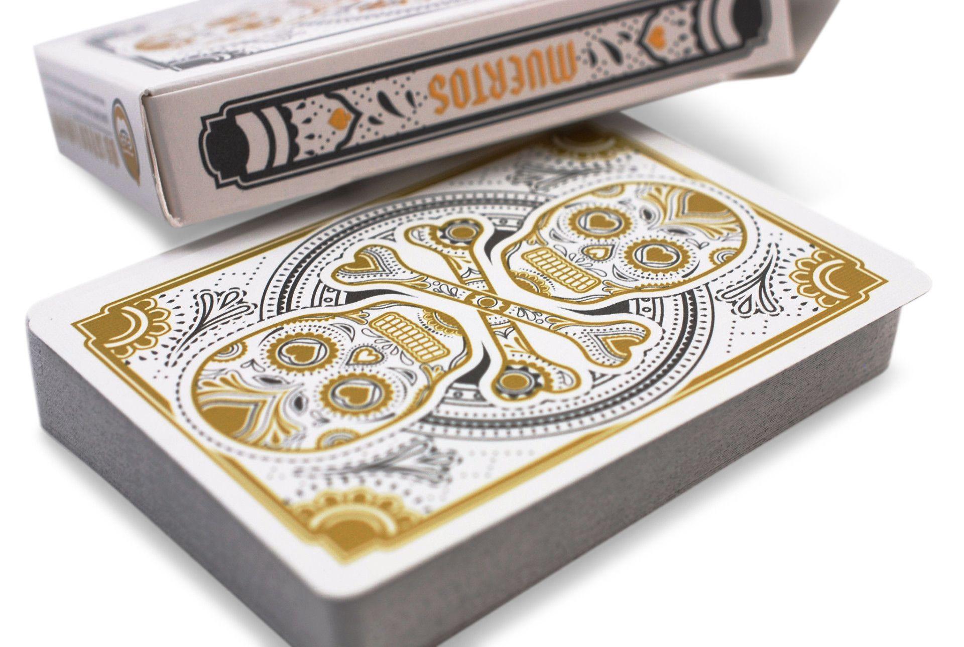 Muertos Mourning Gold Playing Cards - Elegant Day of the Dead Themed Deck for Collectors, Poker & Magic Tricks | Perfect for Halloween, Gifts & Game Nights