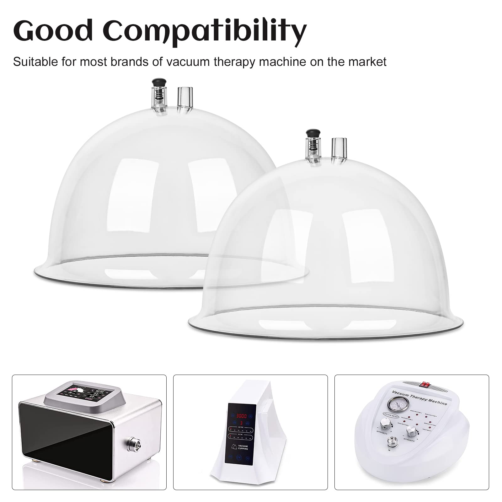 Titoe 180mL XXL Vacuum Therapy Cupping Set - Extra Large Vacuum Cups for Back Massage, Body Shaping & Gua Sha Therapy with Y-Hose Accessories | Professional Pain Relief & Relaxation for Home Spa & Wellness