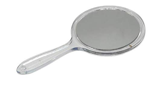 Brushman Beauty Accessories - Two Way Hand Mirror, Round Large Size for Makeup, Travel & Salon Use - Perfect for Home, Travel & Professional Styling