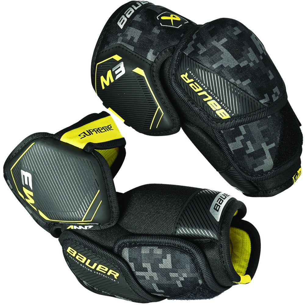 Bauer Supreme M3 Junior Ice Hockey Elbow Pads - Youth Protective Gear for Hockey Players - Perfect for Practice & Games