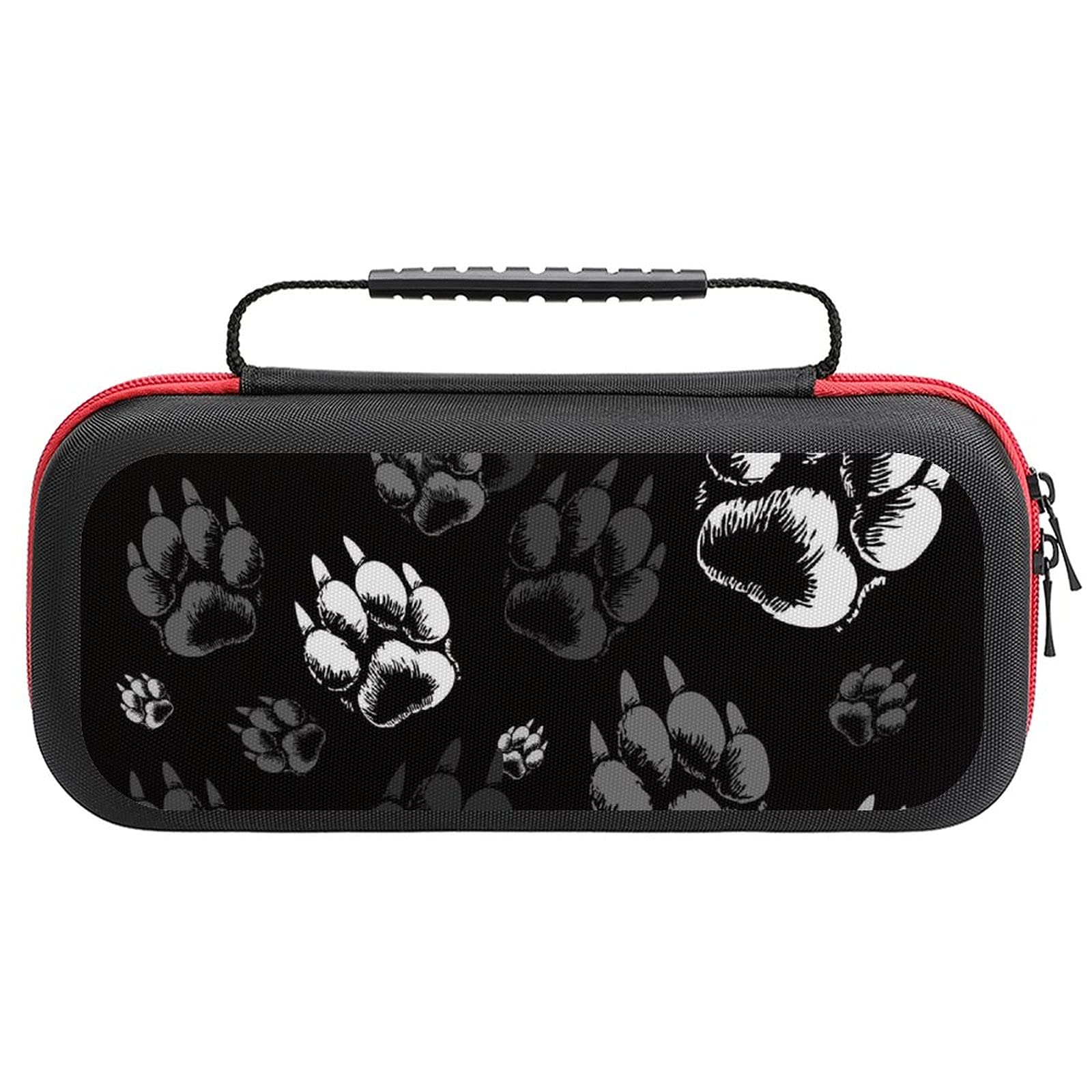 Nintendo Switch Lite Carrying Case with Dog Footprint Print - Travel Storage Bag for Switch Lite & Accessories | Perfect for Gaming On-The-Go, Commuting, and Travel Protection