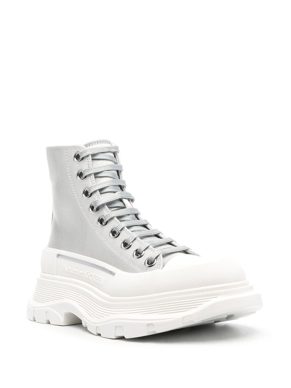Alexander McQueen Women's Silver Leather Ankle Boots - Stylish & Comfortable for Casual Outings, Parties & Nightlife