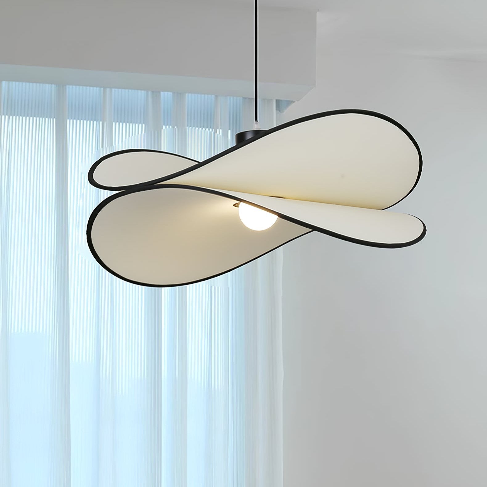 Chloe Pendant Lamp - Modern Hanging Light Fixture for Dining Room, Kitchen, or Living Room - Elegant Glass Shade with Brass Finish - Perfect for Home Decor and Interior Design