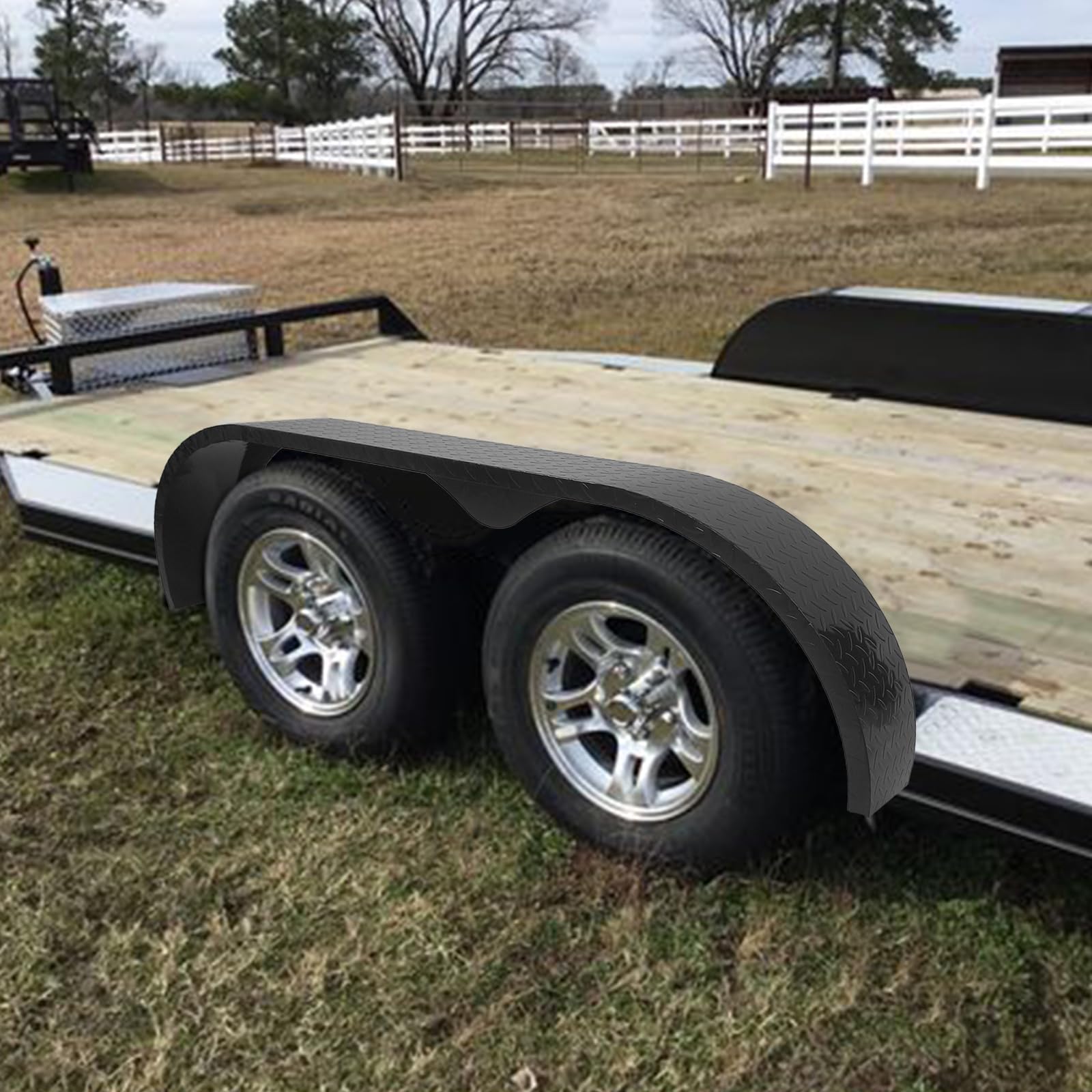 GARVEE 2-Pack Heavy Duty Steel Trailer Fenders for Tandem Axle Trailers - 66