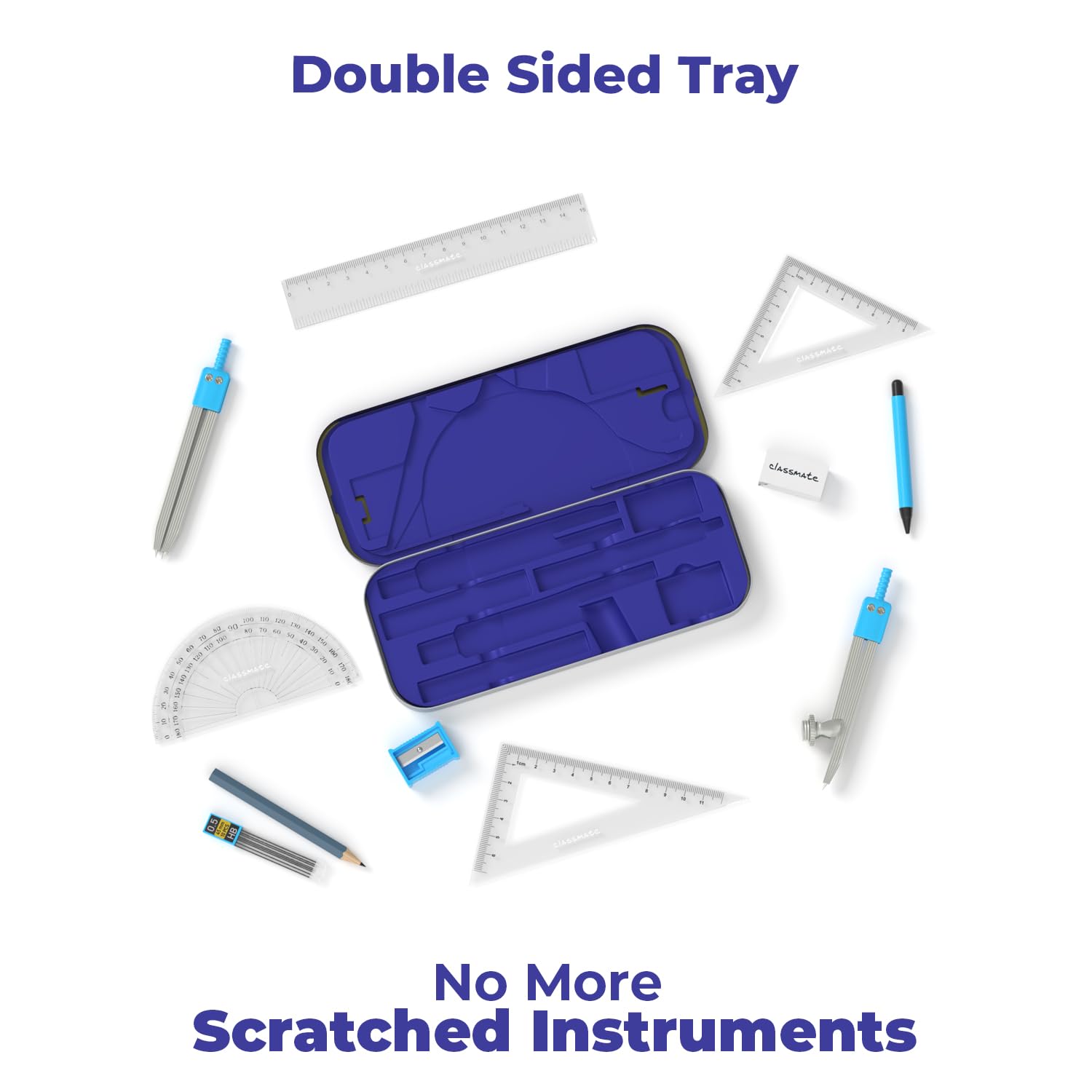 Archimedes Mathematical Drawing Instruments Set - Precision Geometry Tools for Students & Engineers - Perfect for Classroom, Engineering Drafting & Technical Drawing