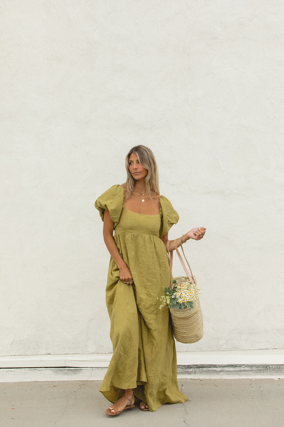 French Riviera Linen Dress for Women - Breathable Summer Beach Dress, Casual Boho Maxi Dress with Pockets | Perfect for Beach Vacations, Resort Wear & Summer Outings