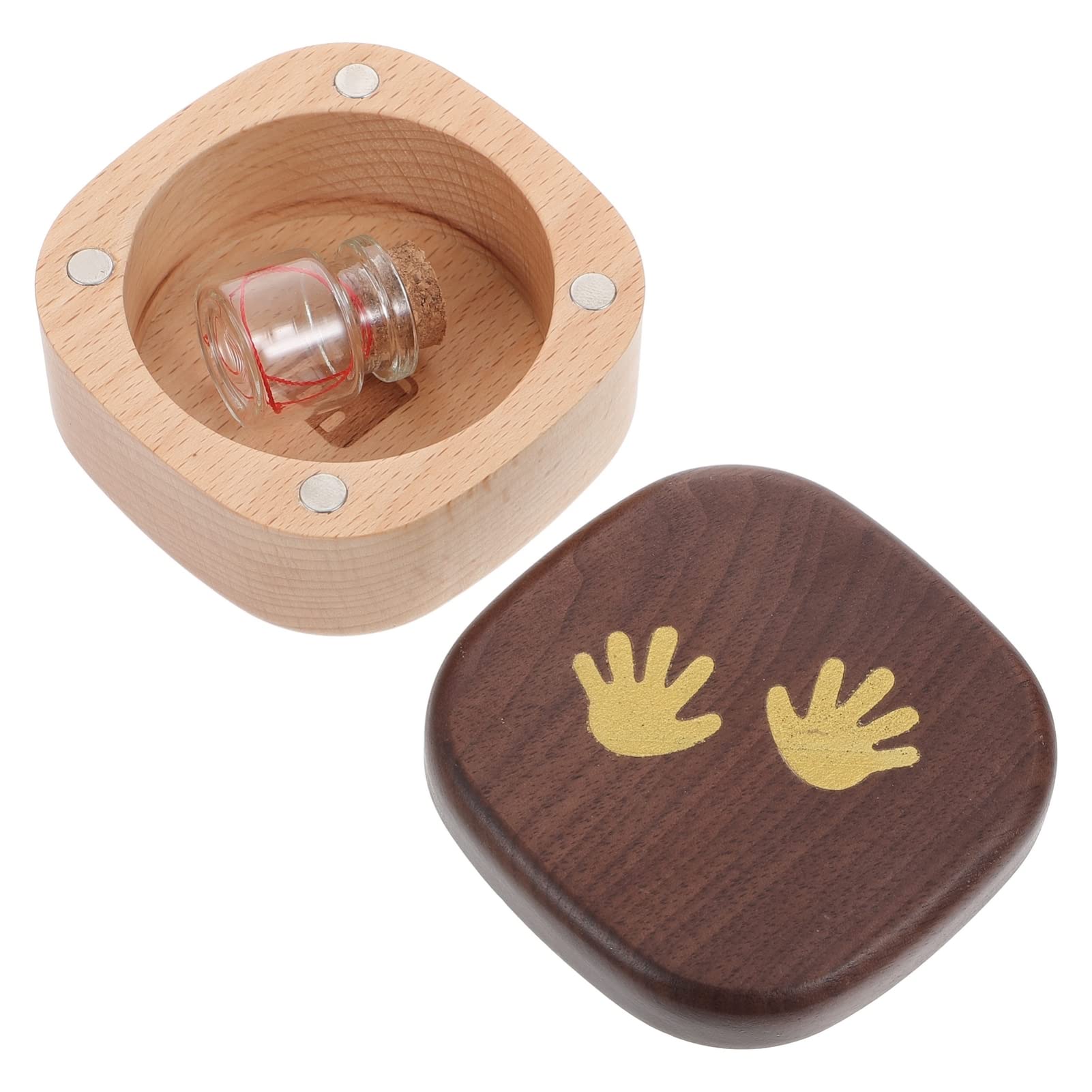 ifundom 2 Pack Deciduous Teeth Keepsake Box - Wooden Baby Tooth Storage Case for First Lost Teeth, Tooth Fairy Gifts & Childhood Memories Preservation (Perfect for Parents & Kids)