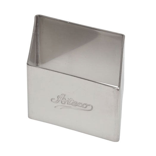 ATECO 4908 Stainless Steel Diamond Shaped Cookie Cutter - 3.5 Inch Baking Tool for Holiday Cookies, Wedding Favors & DIY Desserts