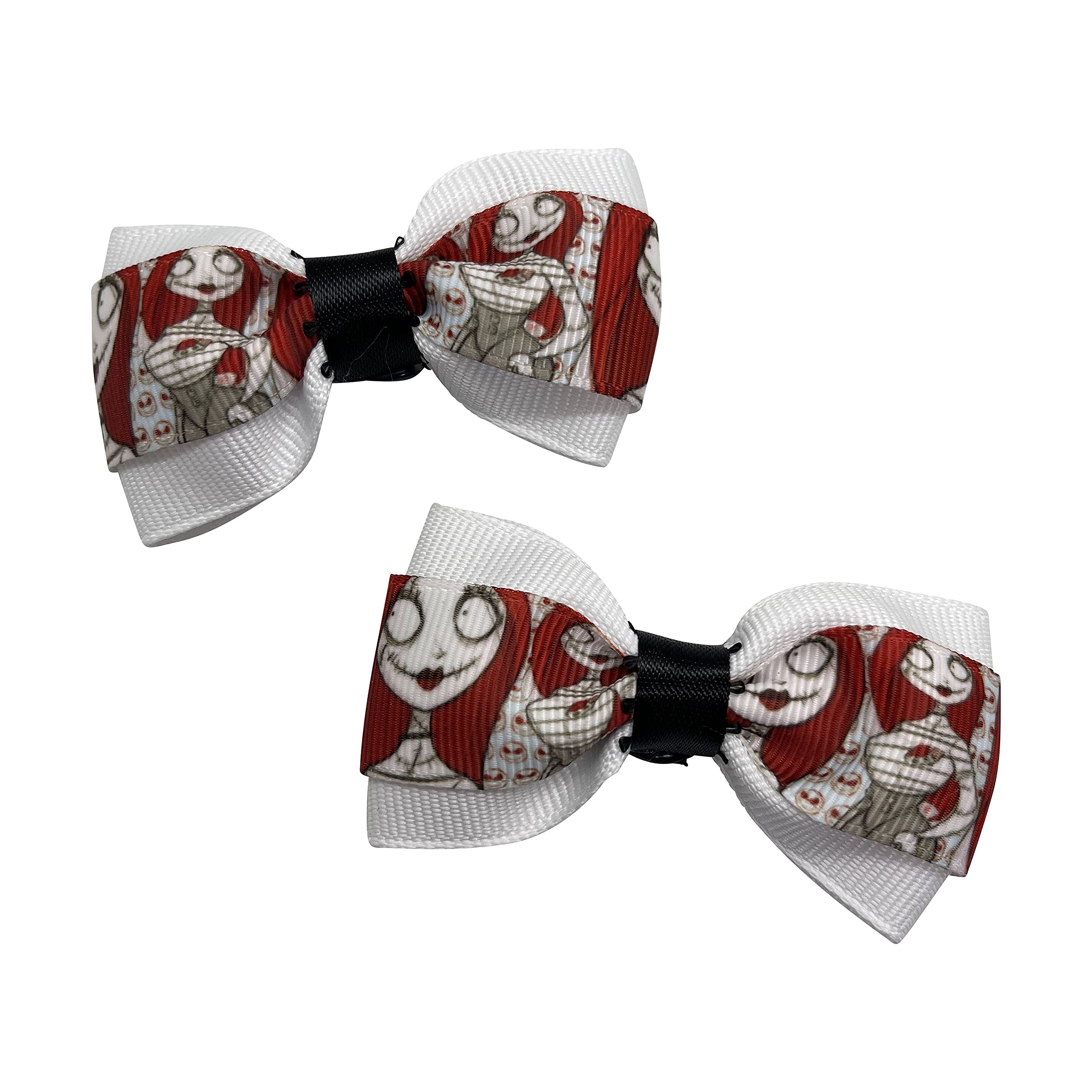 Christmas Hair Bows for Girls - 6 Pack Cute Toddler Pigtail Hair Bows Set - Perfect for Holidays, Parties, and Everyday Wear