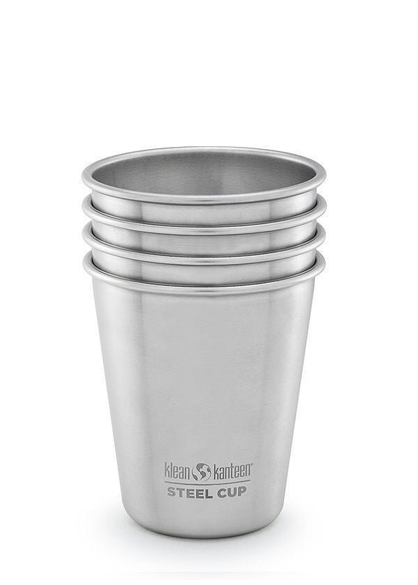 Klean Kanteen 10oz Stainless Steel Cups - Set of 4, BPA-Free, Durable & Insulated for Hot/Cold Drinks - Perfect for Camping, Travel, Office & Everyday Use