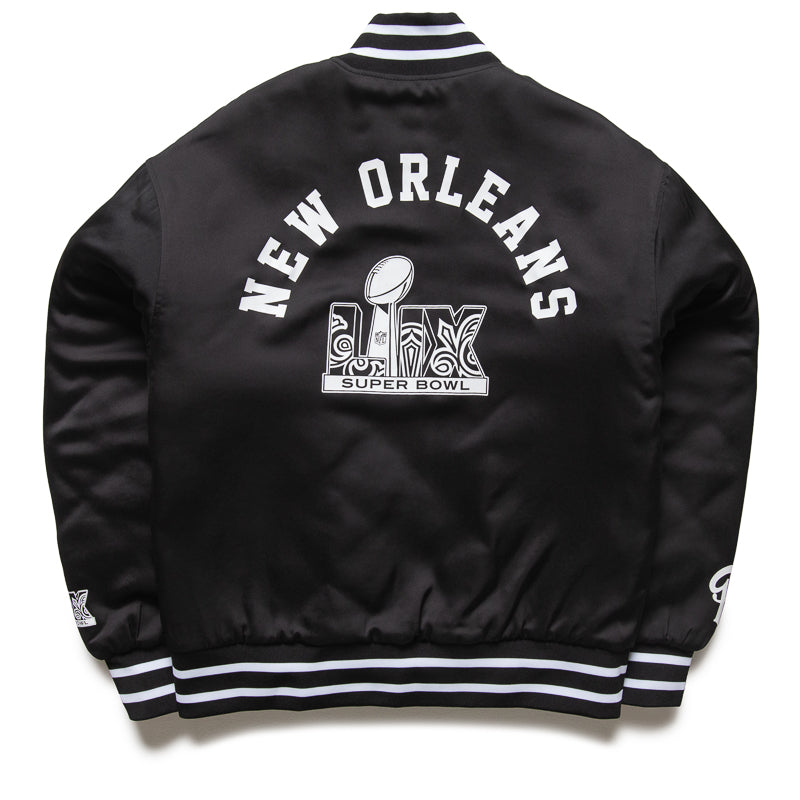 NFL Origins x Politics Bomber Jacket - Black | Vintage-Inspired Football Jacket for Men | Perfect for Game Day, Tailgating & Streetwear Fashion