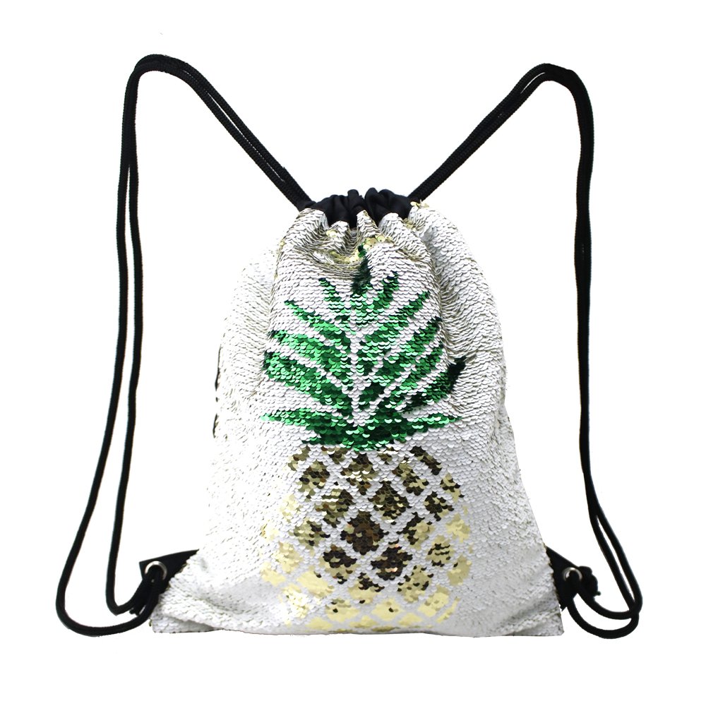 Fandicto Mermaid & Unicorn Sequin Drawstring Bags for Girls Women - Sparkly Pineapple Party Favors, Gift Bags, Birthday Supplies | Perfect for Pool Parties, Beach Events & Sleepovers