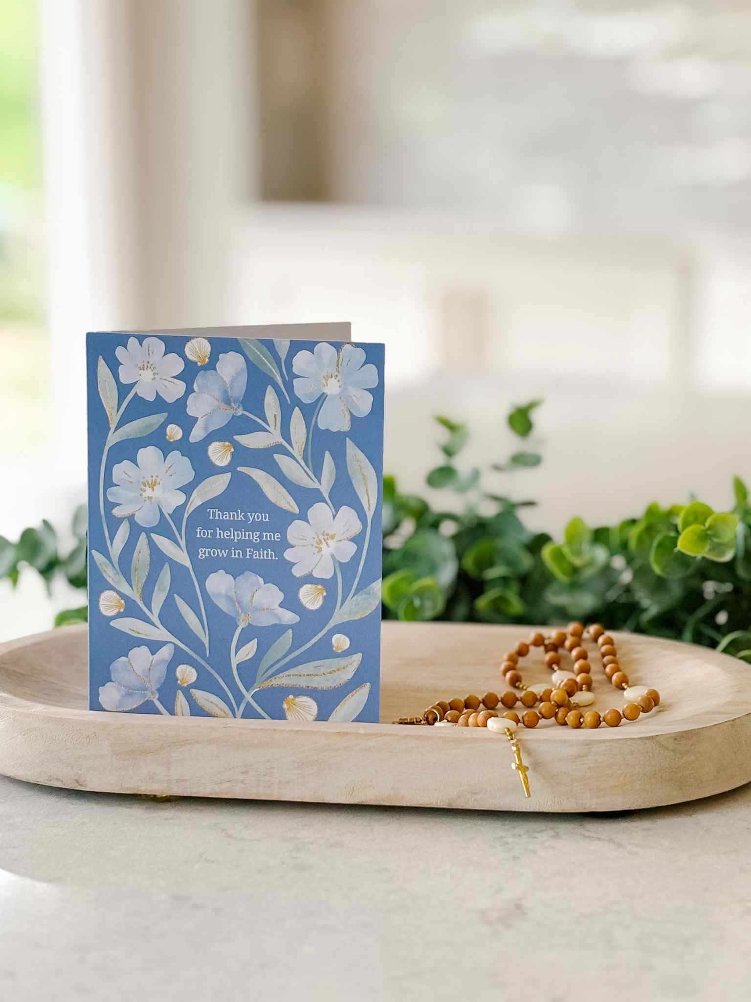 Grow In Faith Christian Greeting Card - Inspirational Religious Card for Birthdays, Holidays & Encouragement - Perfect for Church Events & Bible Study Groups