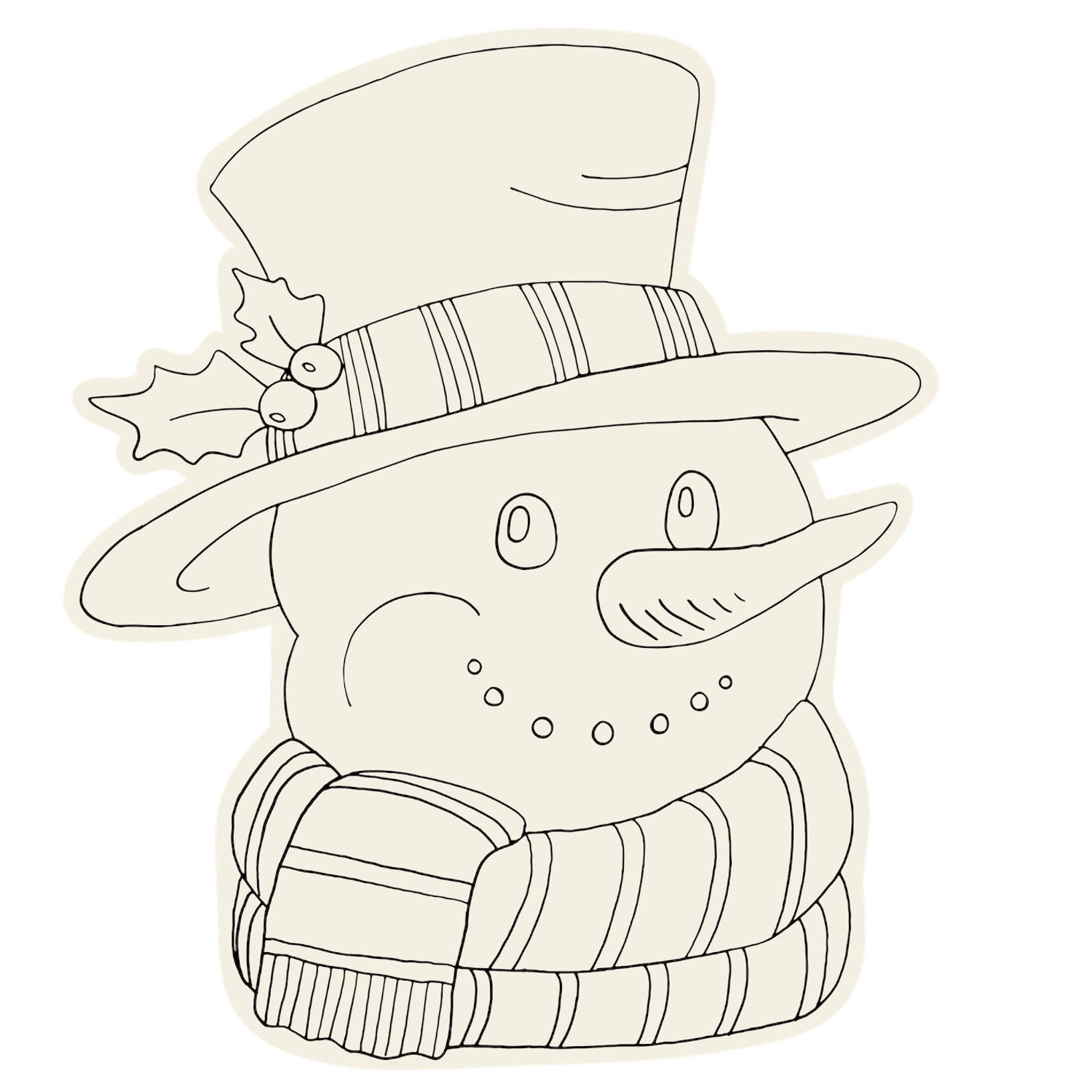 Christmas Die-Cut Snowman Coloring Placemat for Kids - Holiday Party Decor, Table Setting & Fun Activity