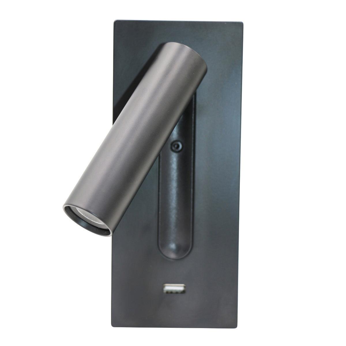 Black USB Wall Light for Bedroom - Touch Control Night Light with 3 Color Modes, Perfect for Kids Room, Nursery, Hallway & Bathroom Nightlight