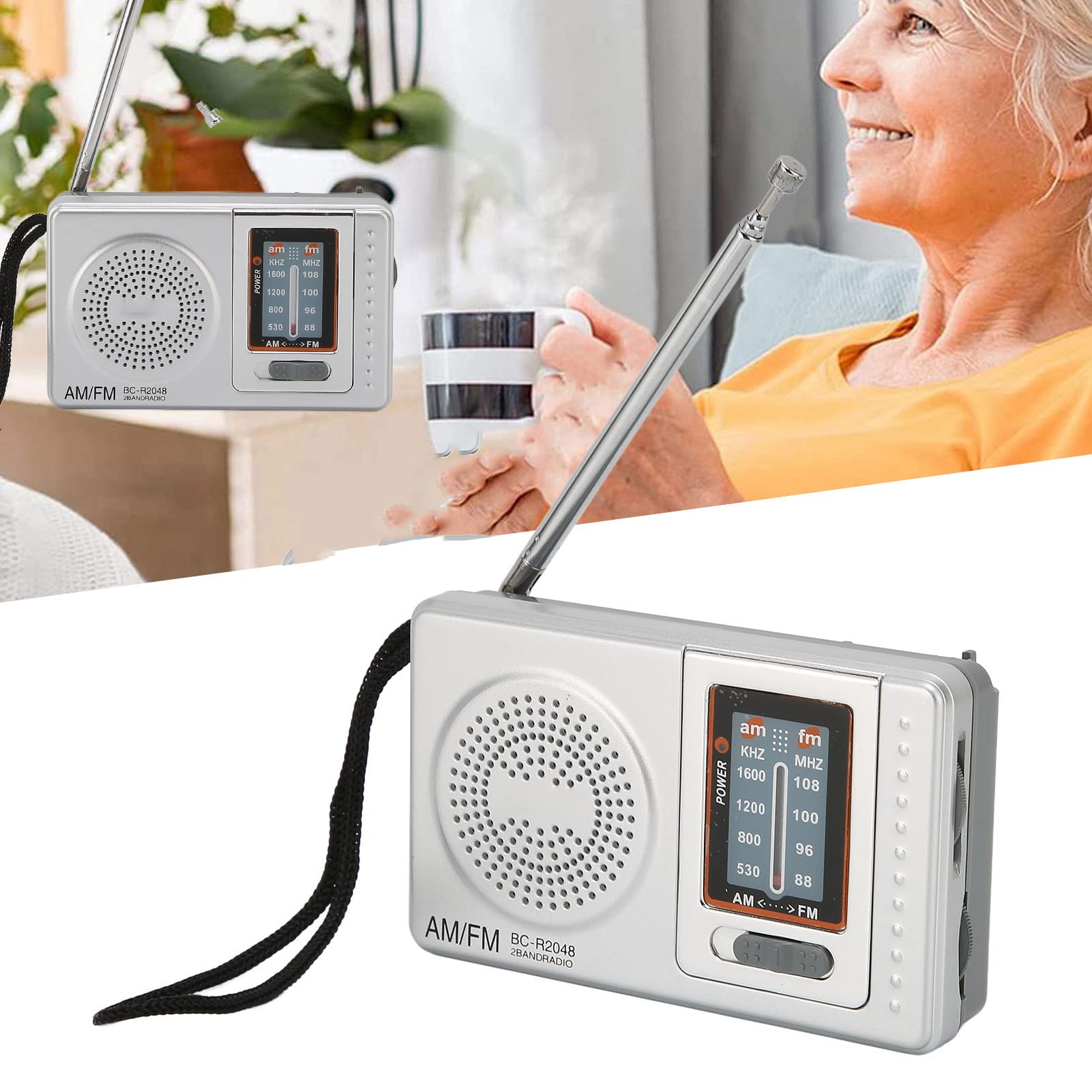 Best Portable AM FM Transistor Radio - Mini Battery Operated Weather Radio with Strong Reception | Perfect for Indoor, Outdoor & Emergency Use