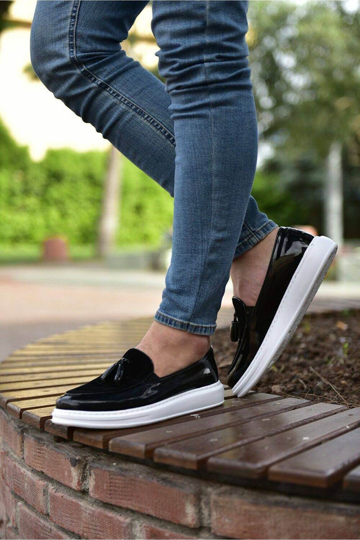 Premium CH002 RBT Loafer Polished Leather Men's Dress Shoes - Black | Comfortable & Stylish for Office, Business & Formal Occasions
