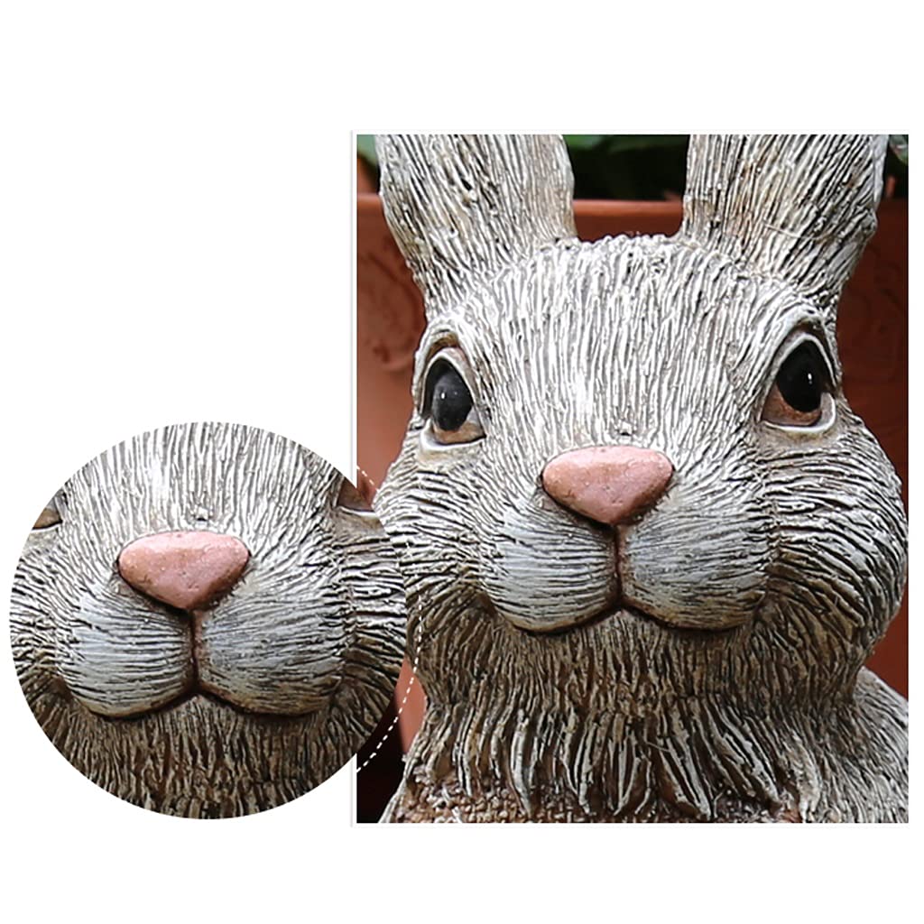 Realistic Rabbit Garden Statue - Outdoor Animal Sculpture Decor for Lawn, Balcony & Terrace - Perfect for Patio, Yard & Garden Decorations