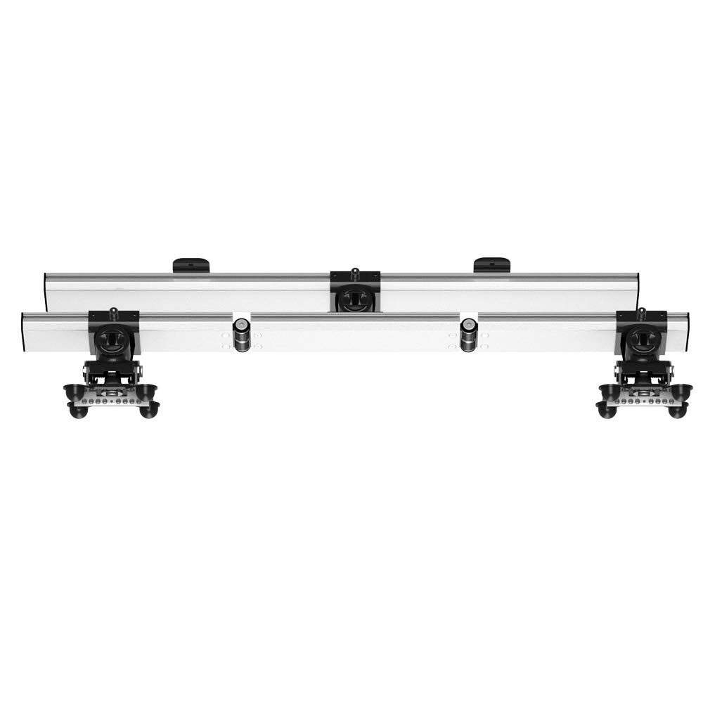 Dual Monitor Slideable Wall Mount for Apple Displays - Adjustable VESA Bracket for Home Office & Gaming Setup