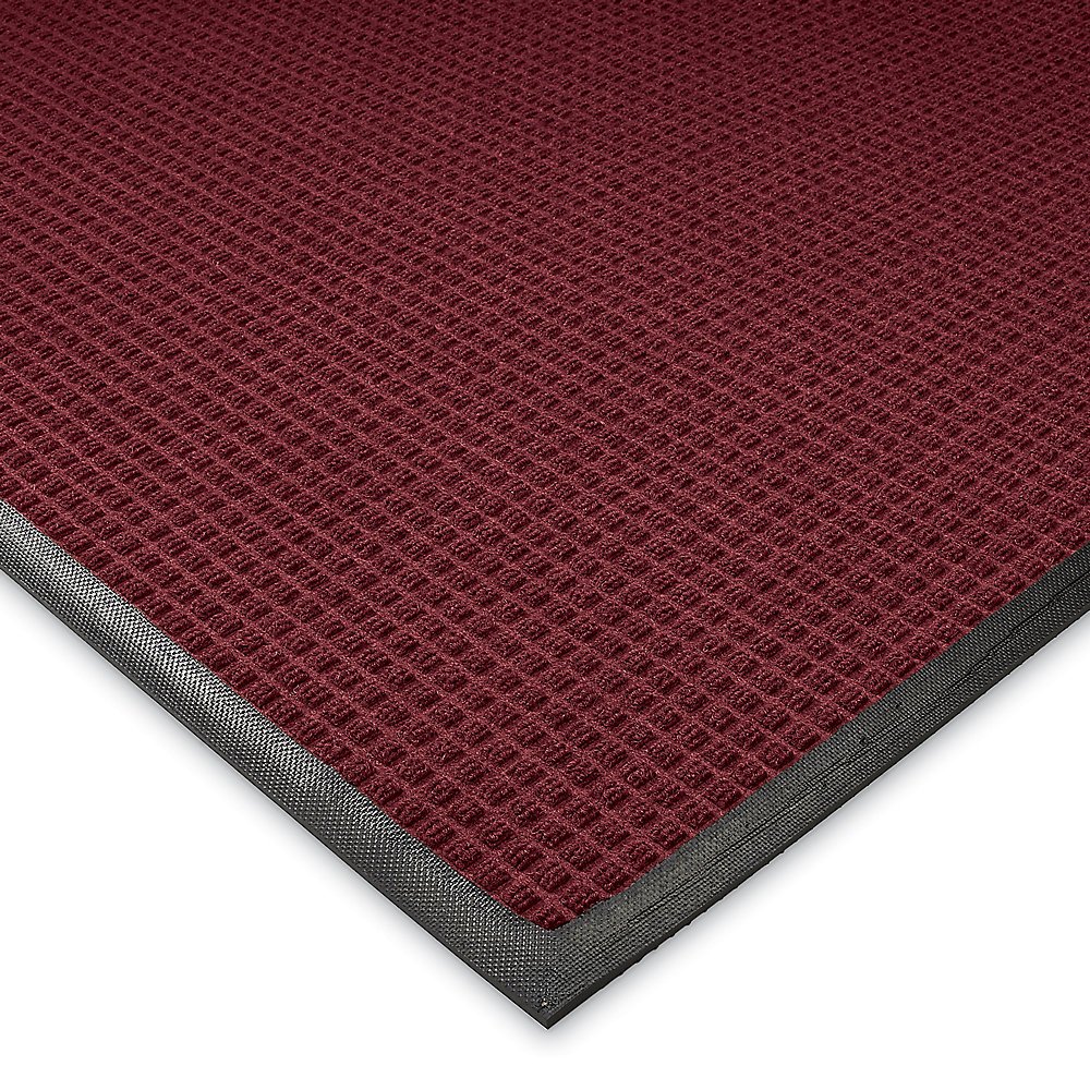 Andersen Waffle Design Rubber Floor Mat 4x10 Feet - Heavy Duty Anti-Fatigue Mat with Black/Red Waffle Pattern - Perfect for Garages, Gyms, Workshops & Industrial Use