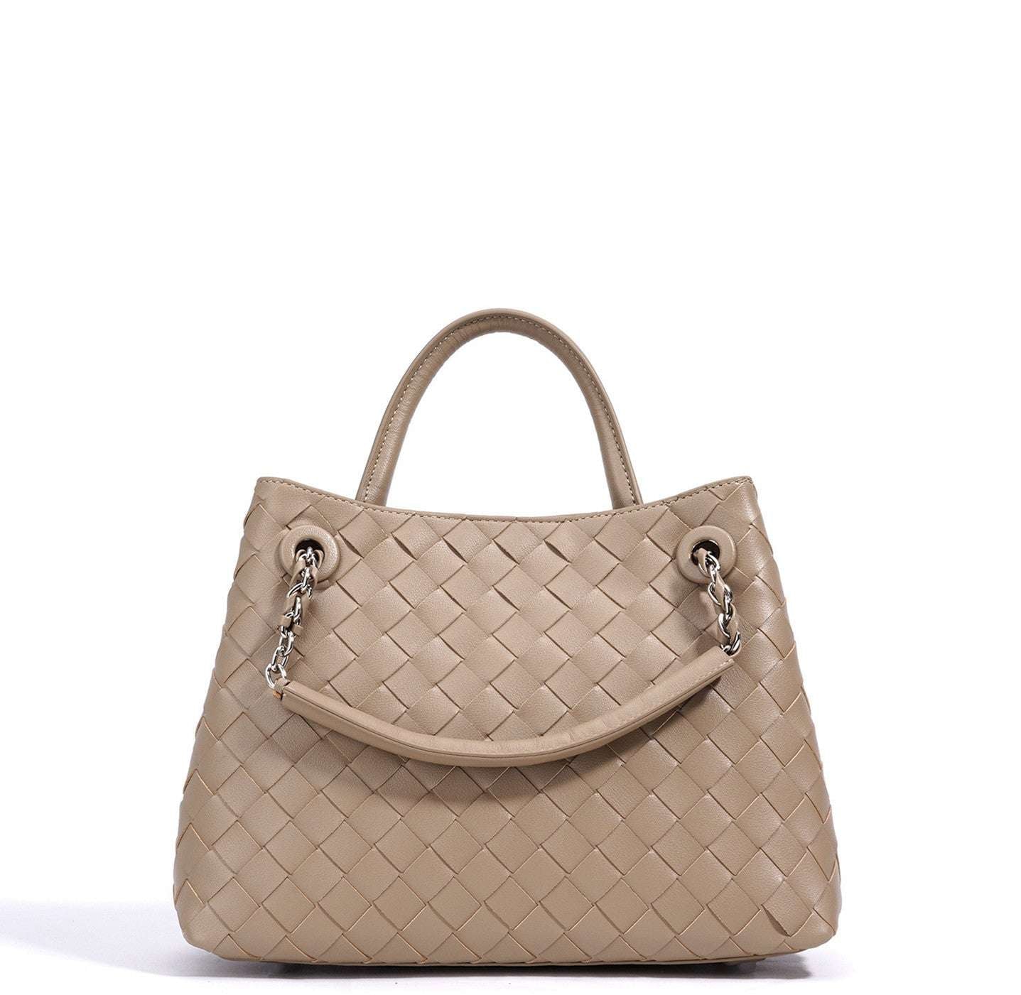 Stylish Woven Leather Crossbody Chain Bag for Women - Trendy Handbag Purse with Adjustable Strap - Perfect for Parties, Dating & Daily Use