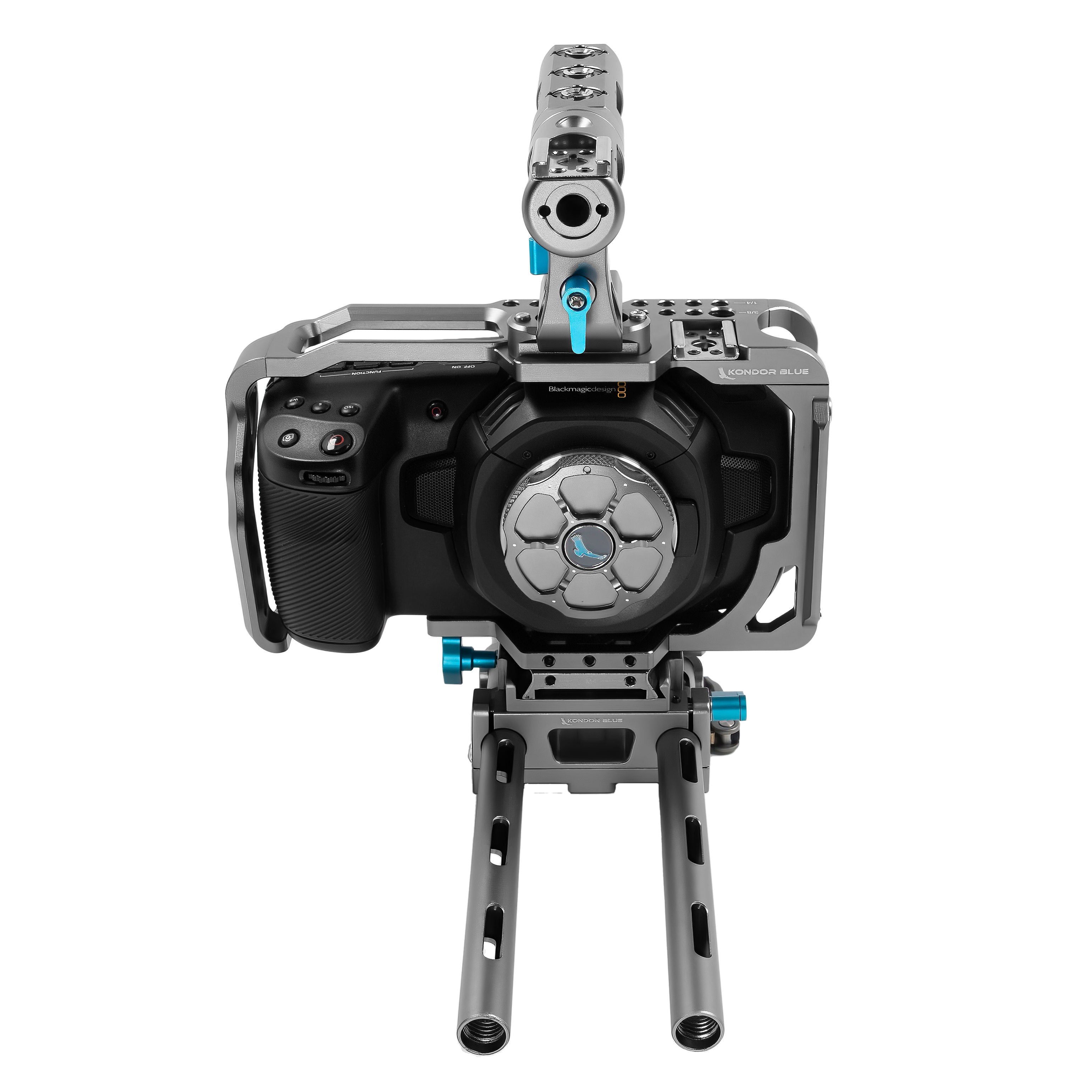 Kondor Blue Blackmagic Pocket Cinema 4K/6K Camera Base Rig - Professional Stabilizer for Filmmaking & Vlogging