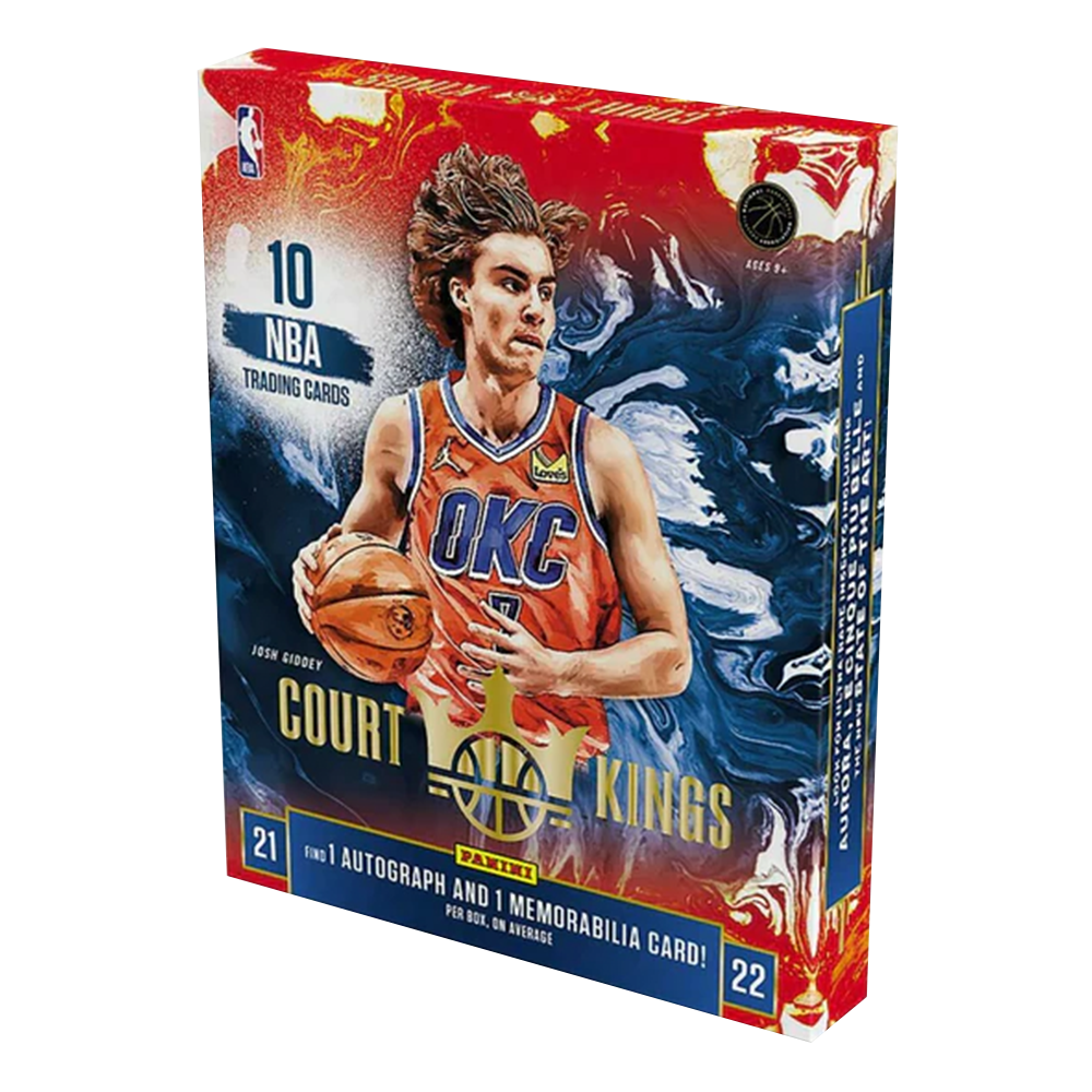 2021-22 Panini Court Kings Basketball Hobby Box - Premium NBA Trading Cards Collection for Collectors & Investors - Perfect for Sports Memorabilia Displays & Fantasy Basketball Enthusiasts