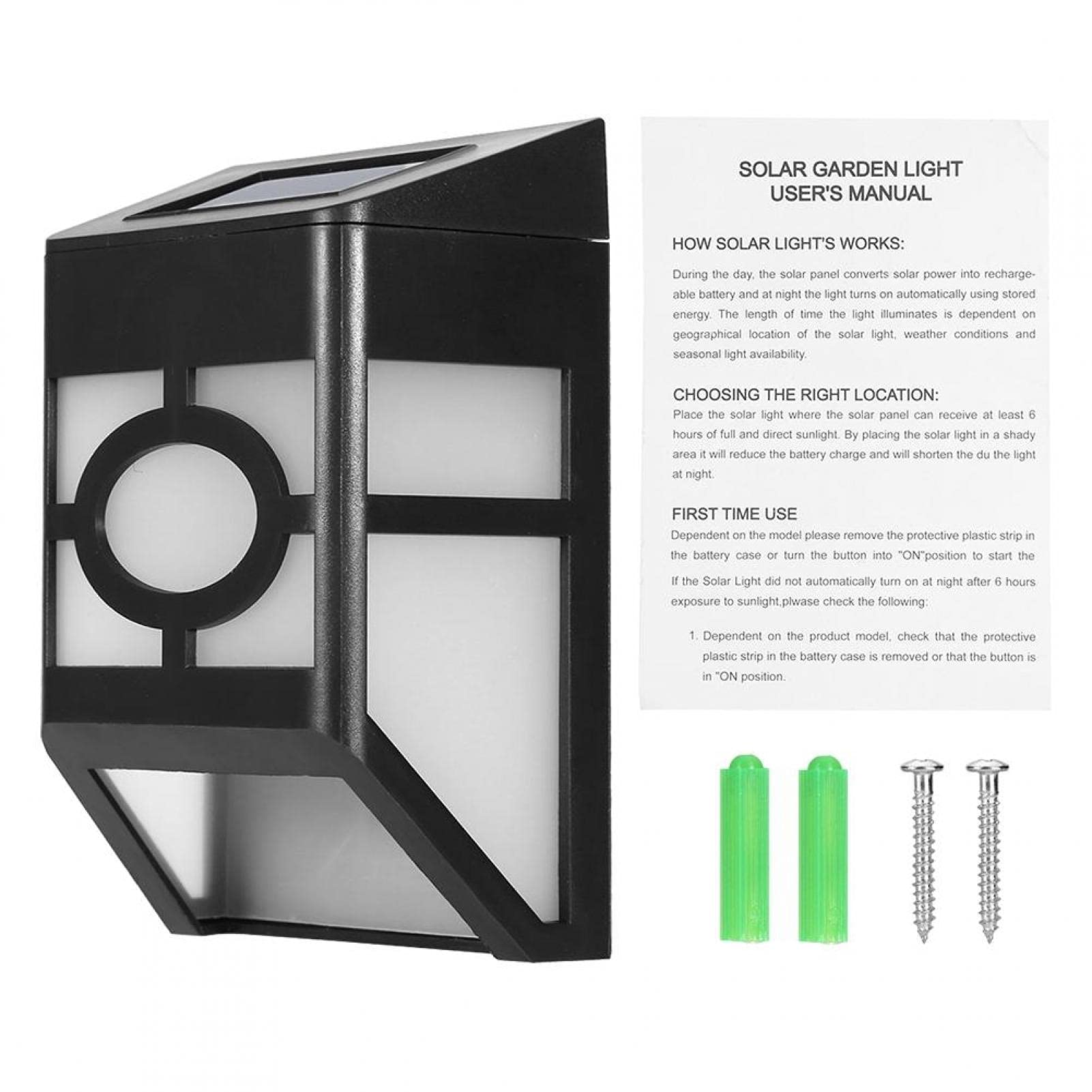 Easy to Install Solar Sensor Light with 2 LEDs - Outdoor Motion-Activated Security Lighting for Driveway, Garden, Pathway & Courtyard