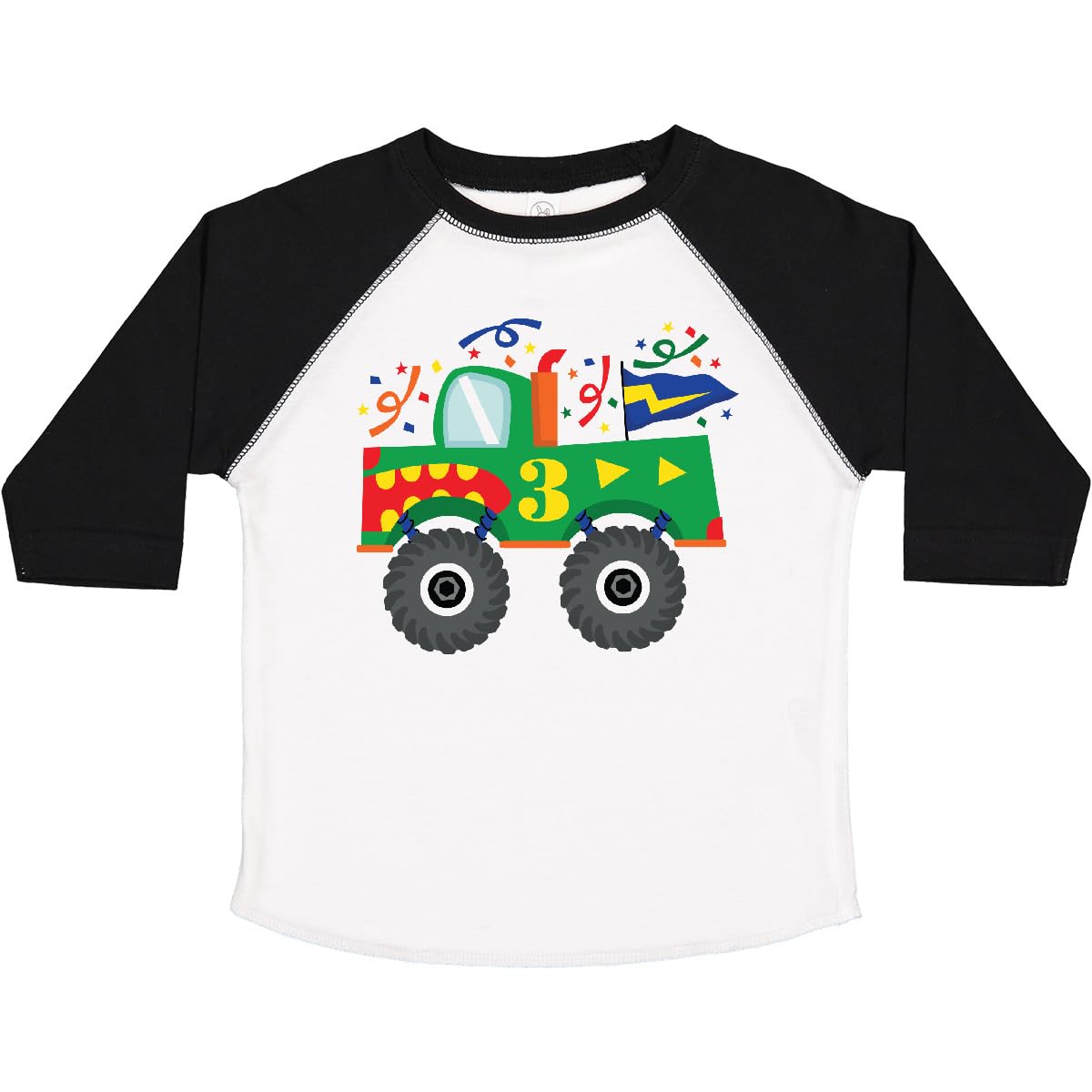 Inktastic 3rd Birthday Monster Truck Toddler T-Shirt - Cute Boys' Graphic Tee for Birthday Party & Playtime