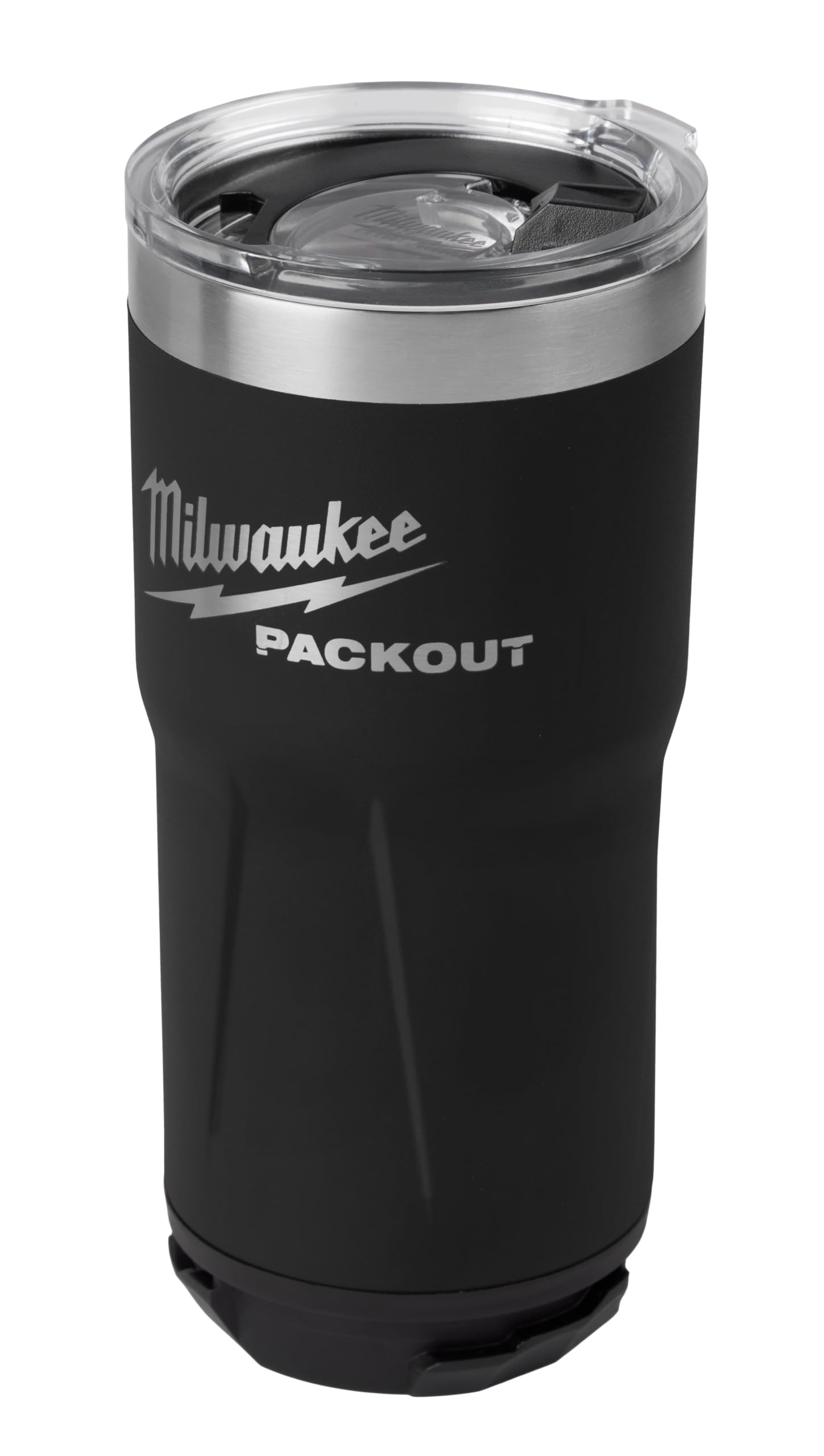 Milwaukee Packout Insulated Tumbler 20oz (590ml) Black - Stainless Steel Vacuum Flask for Hot & Cold Drinks - Perfect for Construction Sites, Camping, and Outdoor Work