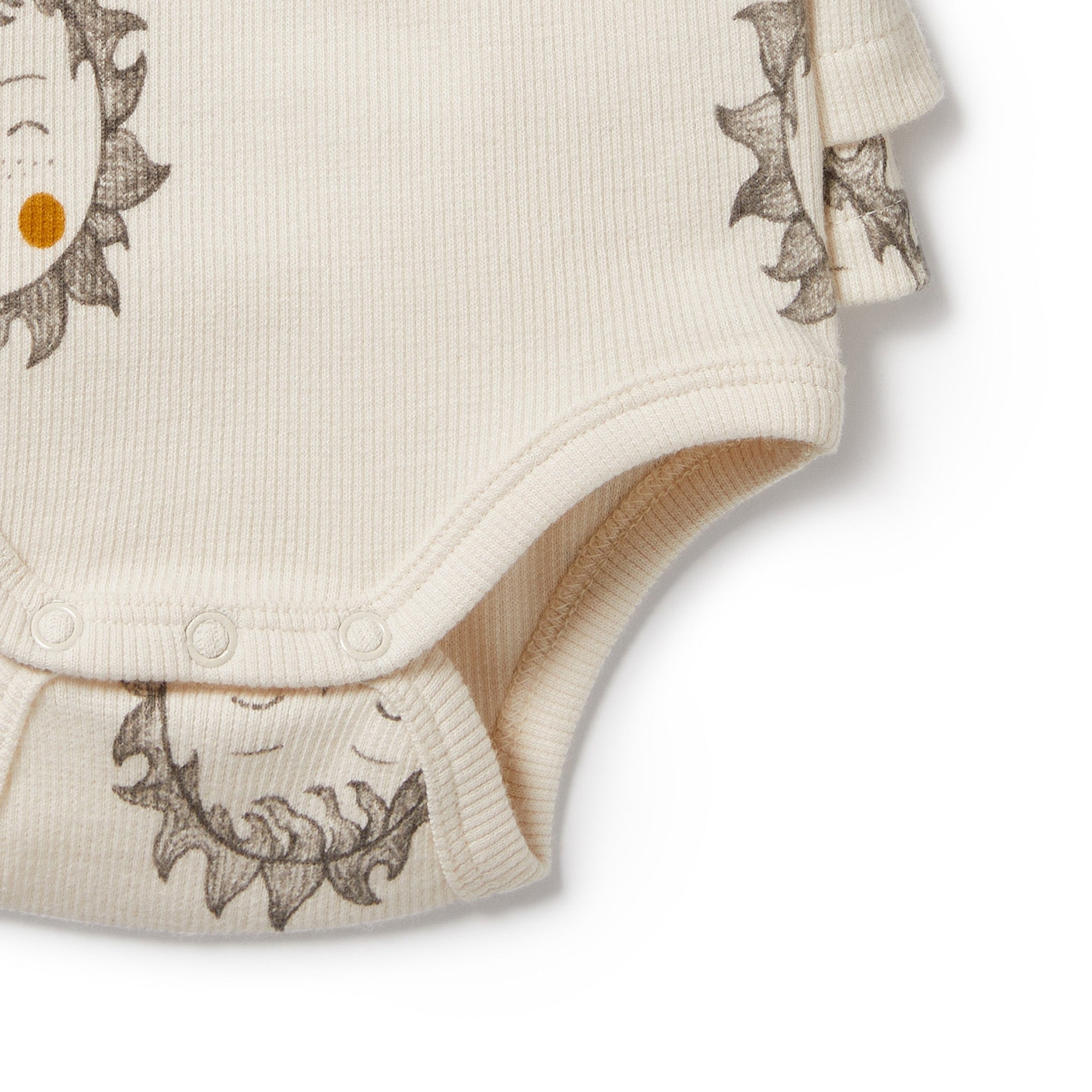 Organic Ruffle Bodysuit for Baby Girls - Soft Cotton Onesie with Lace Trim | Perfect for Photoshoots, Special Occasions & Everyday Wear