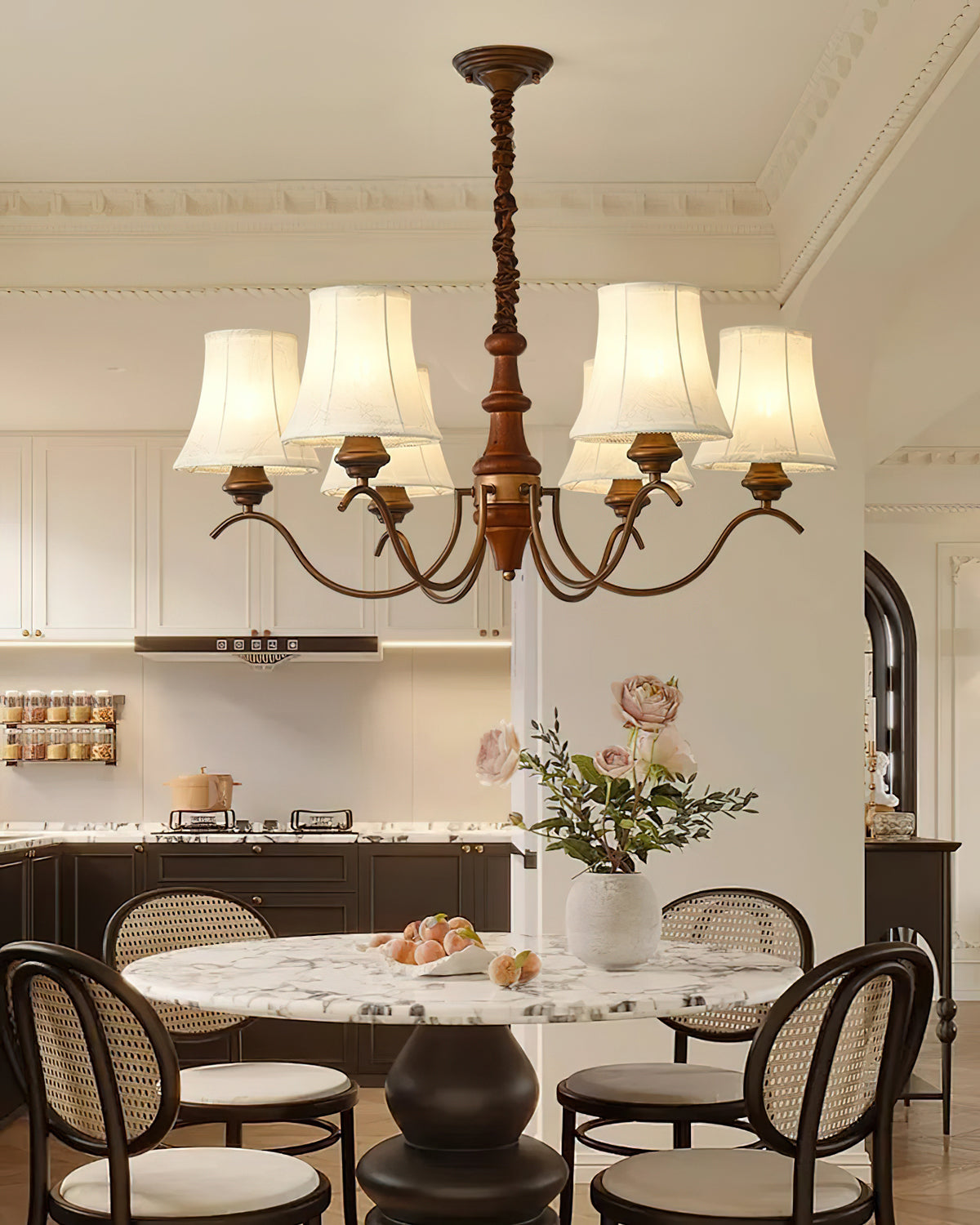 Grove Haven Chandelier - Elegant Crystal Ceiling Light Fixture for Dining Room, Living Room & Bedroom | Modern Home Decor Lighting
