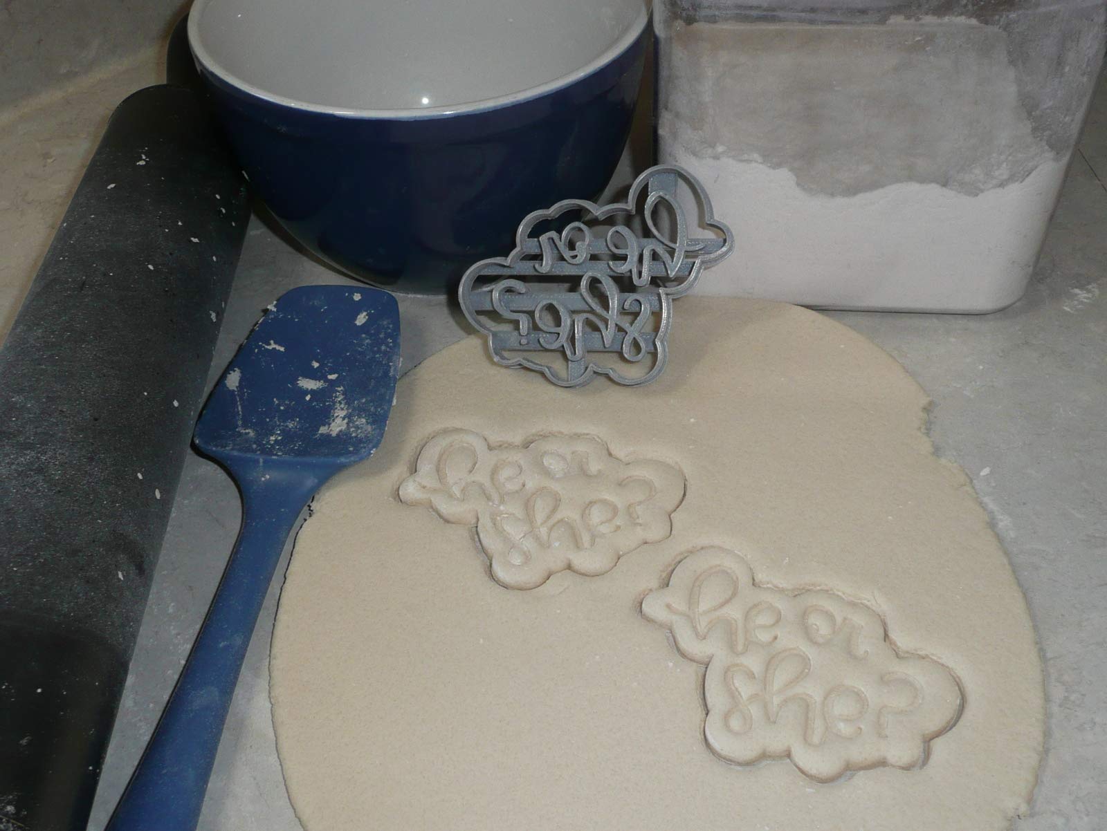 Gender Reveal Baby Shower Cookie Cutters Set of 3 - Ties or Tutus Design - Made in USA PR1208 - Perfect for Baby Showers, Gender Reveal Parties & Baking Decorations