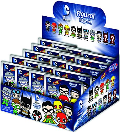 DC Comics 3D Figural Keychains - Series 2 Mystery Box with Mini Character Keyrings (Batman, Superman, Wonder Woman) - Perfect for Collectors, Gifts & Cosplay Accessories