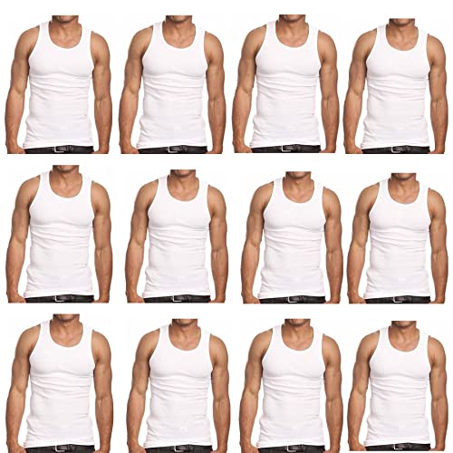 Ribbed White Pack of 12