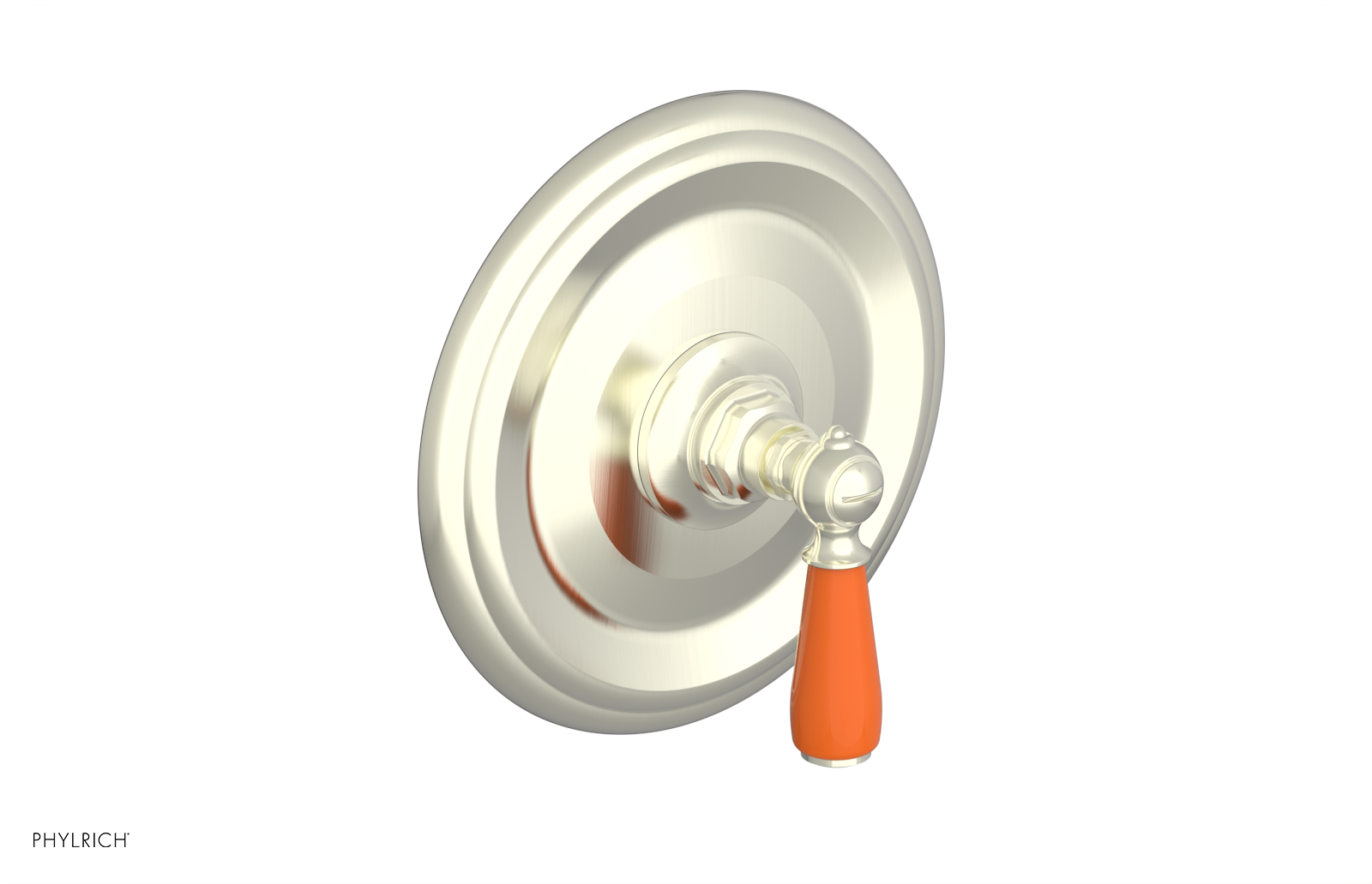 Jamestown Pressure Balance Shower Plate & Handle Trim with Orange Accents - 4