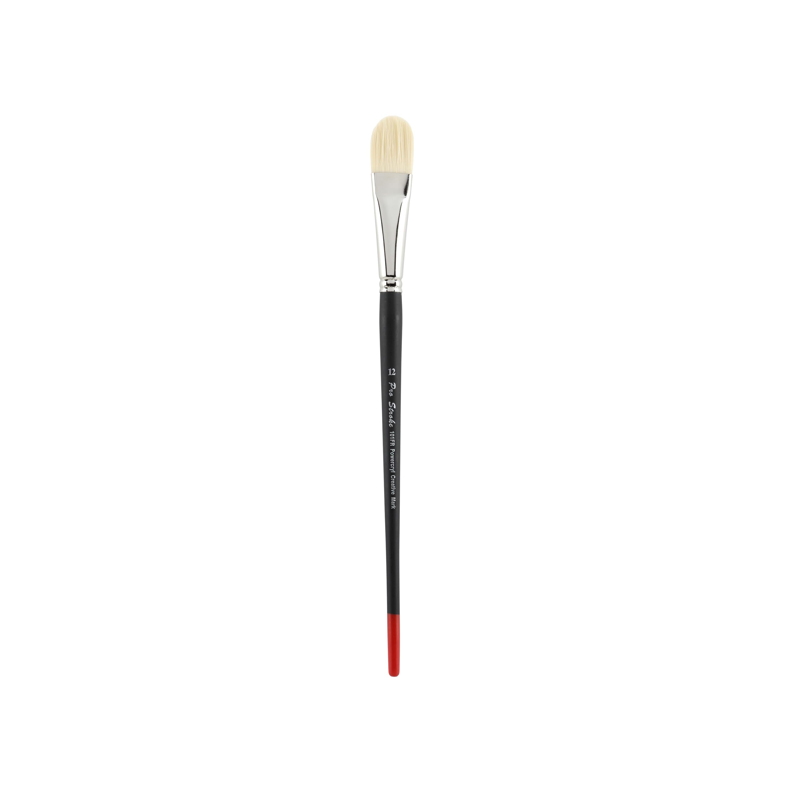 Creative Mark Powercryl Ultimate Acrylic Paint Brushes - Filbert #12, Professional Artist Paint Brushes with 3 Synthetic Hair Diameters for Heavy Acrylics & Water-Soluble Oils - Perfect for Canvas Painting, DIY Art Projects & Fine Detail Work