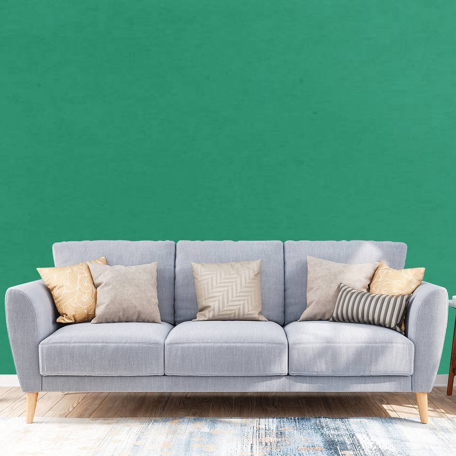 Peel and Stick Wallpaper - Neo Mint Grunge Texture Self-Adhesive Vinyl Film | Large Removable Wall Mural with Cotton Concrete Cement Design | Perfect for Living Room, Bedroom & Home Office Decor
